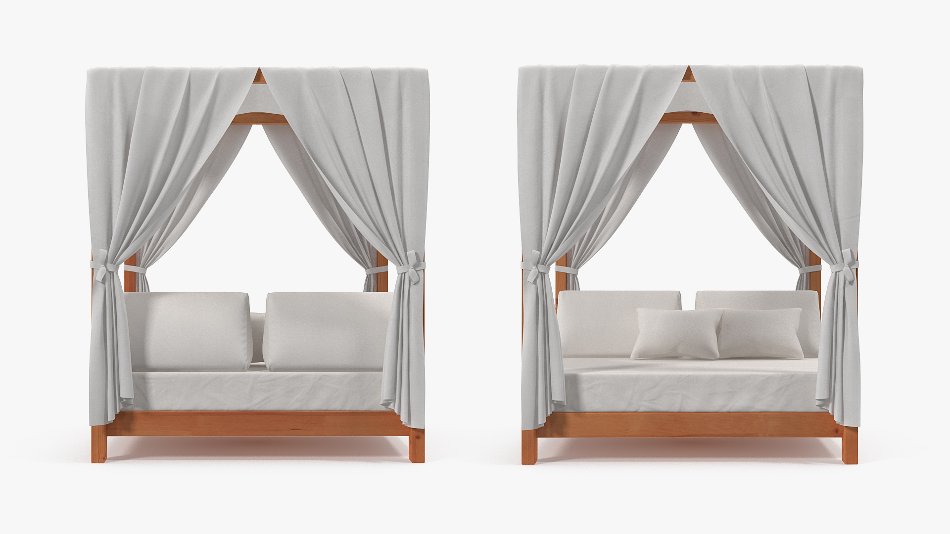 Outdoor Leisure Daybed with Canopy 3D model