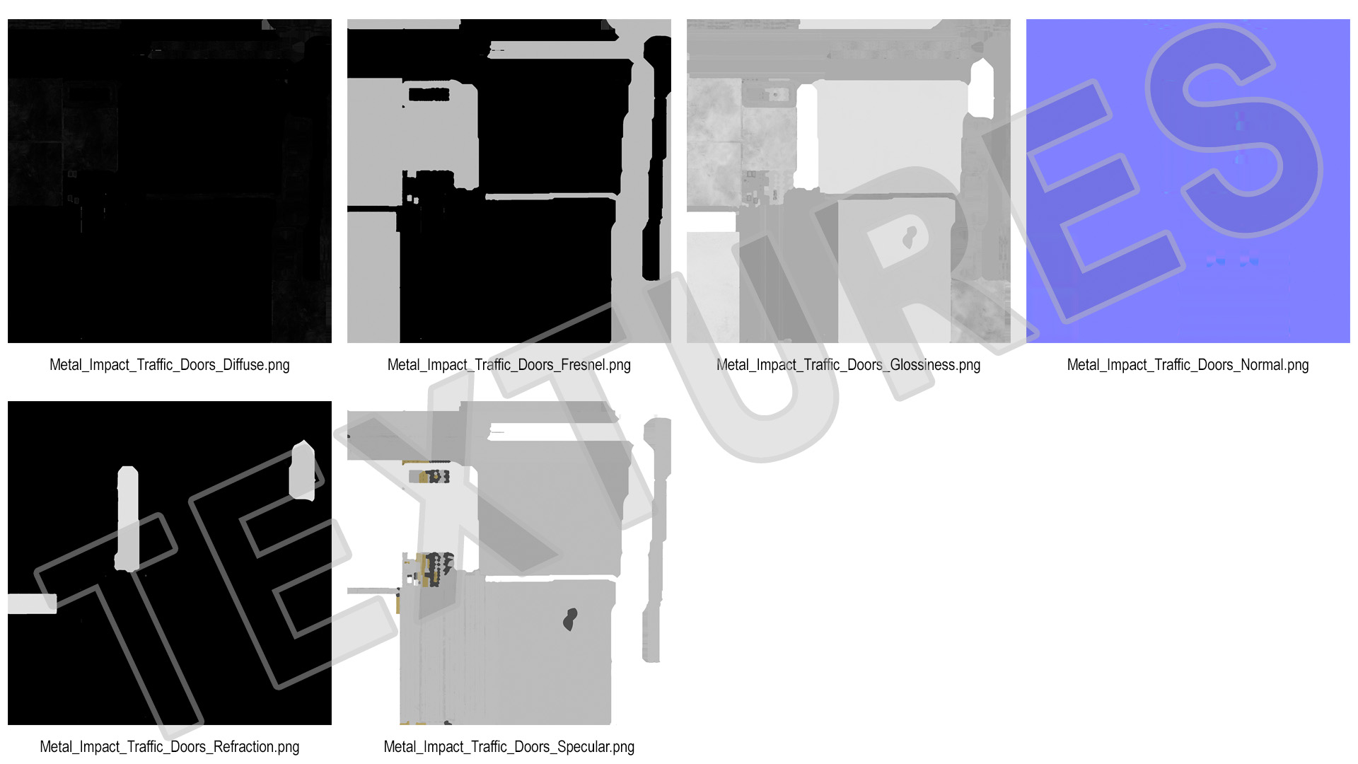 3D Metal Impact Traffic Doors