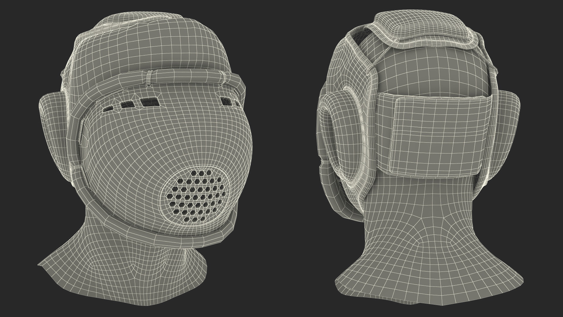 Kudo Helmet Playwell Black on Mannequin Head 3D model
