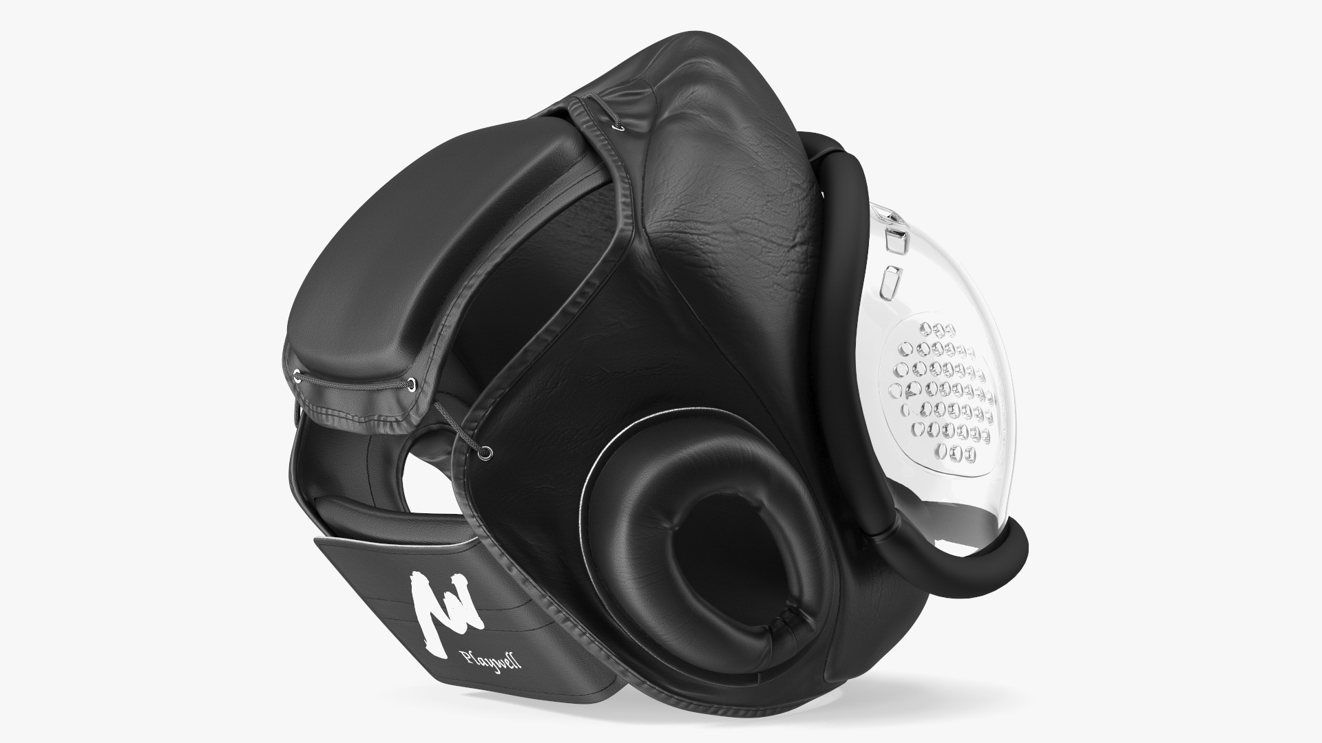 Kudo Helmet Playwell Black on Mannequin Head 3D model