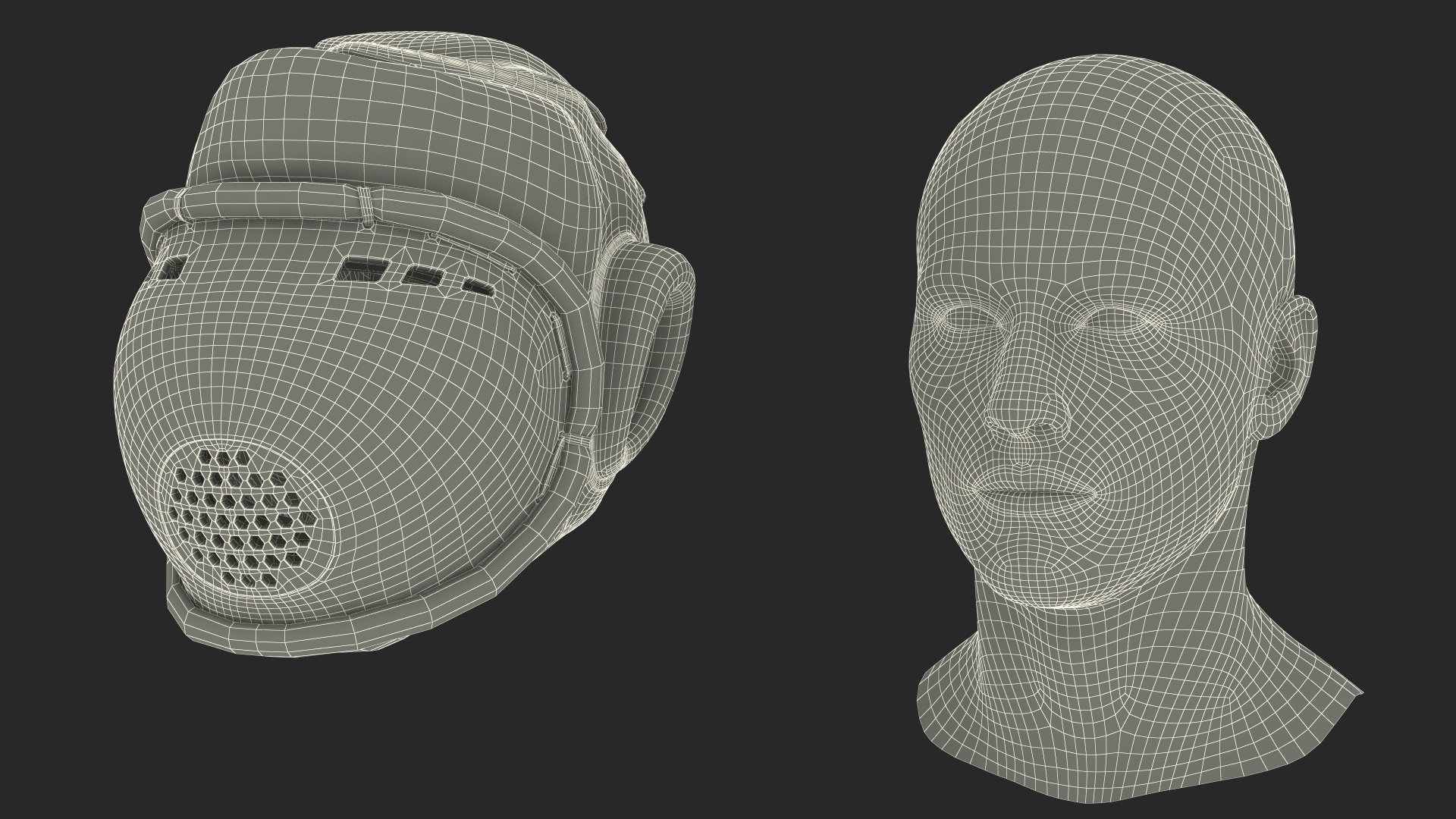 Kudo Helmet Playwell Black on Mannequin Head 3D model