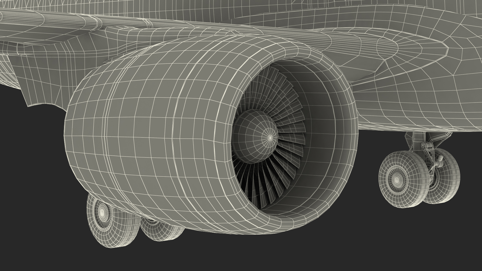 3D Airbus A220 300 Simple Interior Rigged model