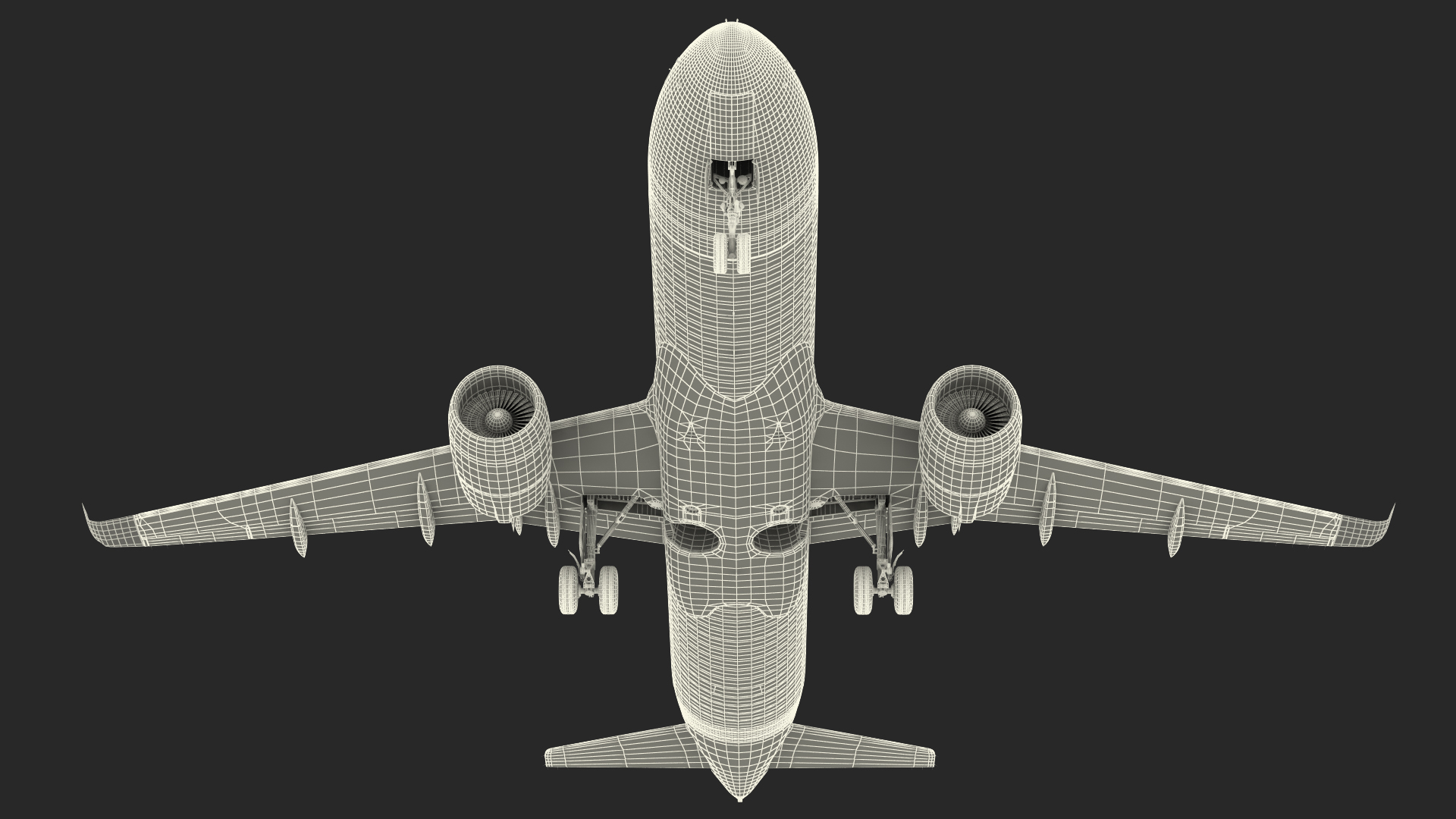 3D Airbus A220 300 Simple Interior Rigged model