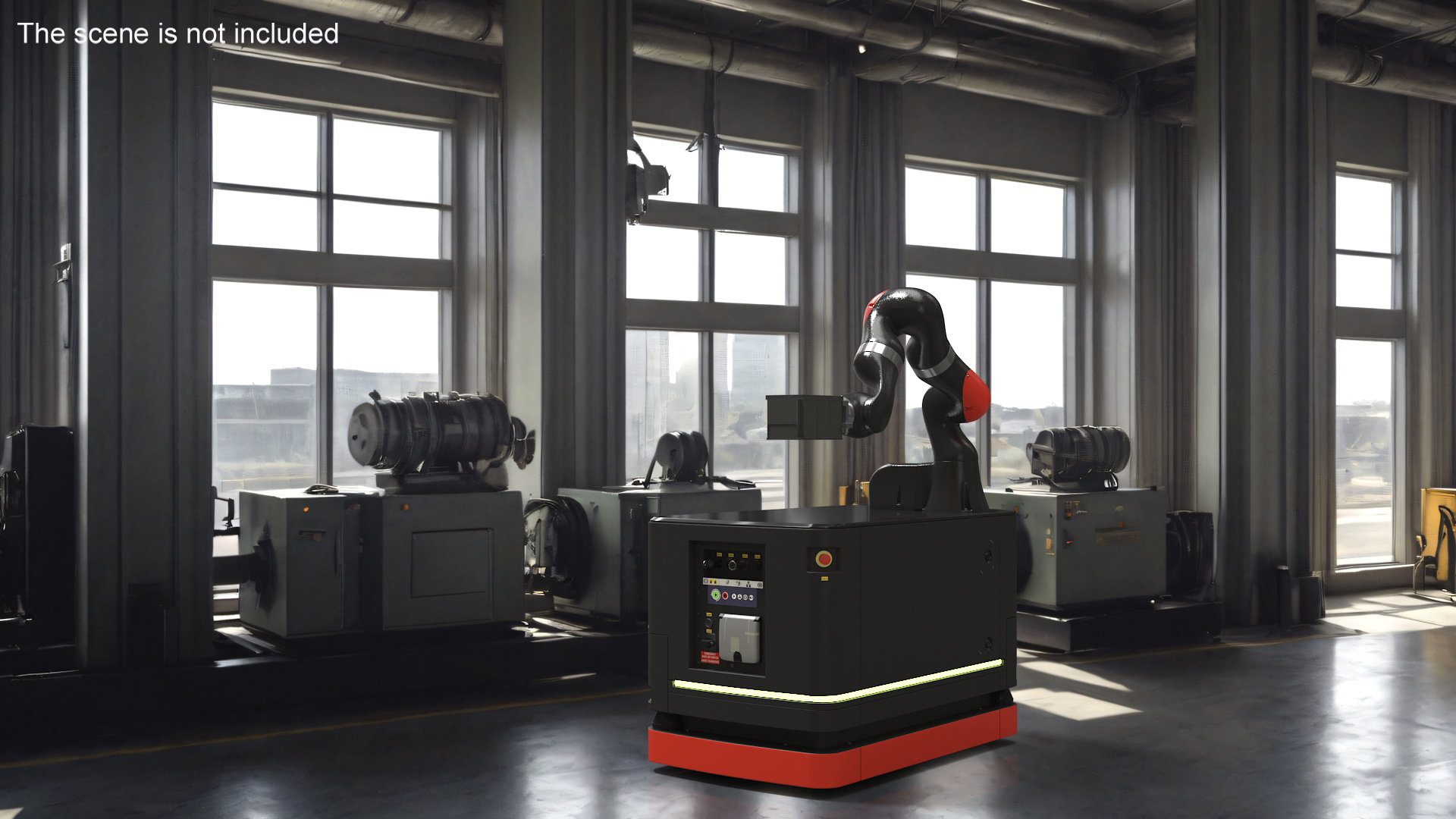 Mobile Robot Hand with Special Box 3D model