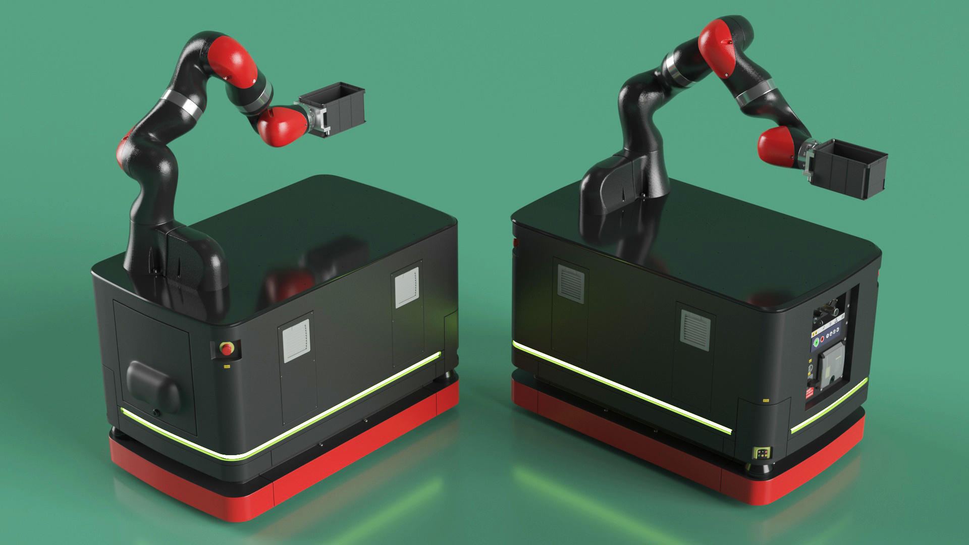 Mobile Robot Hand with Special Box 3D model