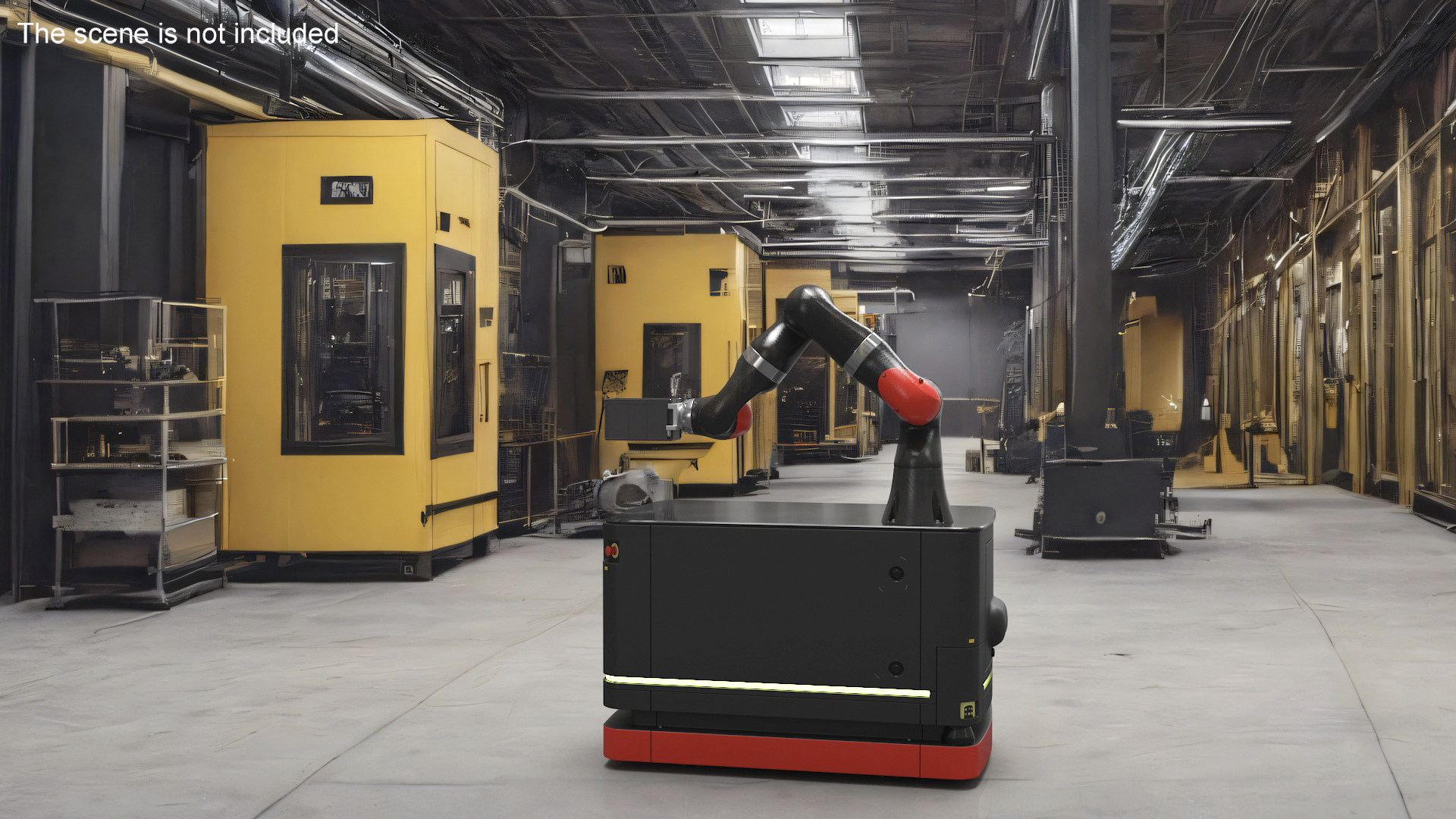 Mobile Robot Hand with Special Box 3D model