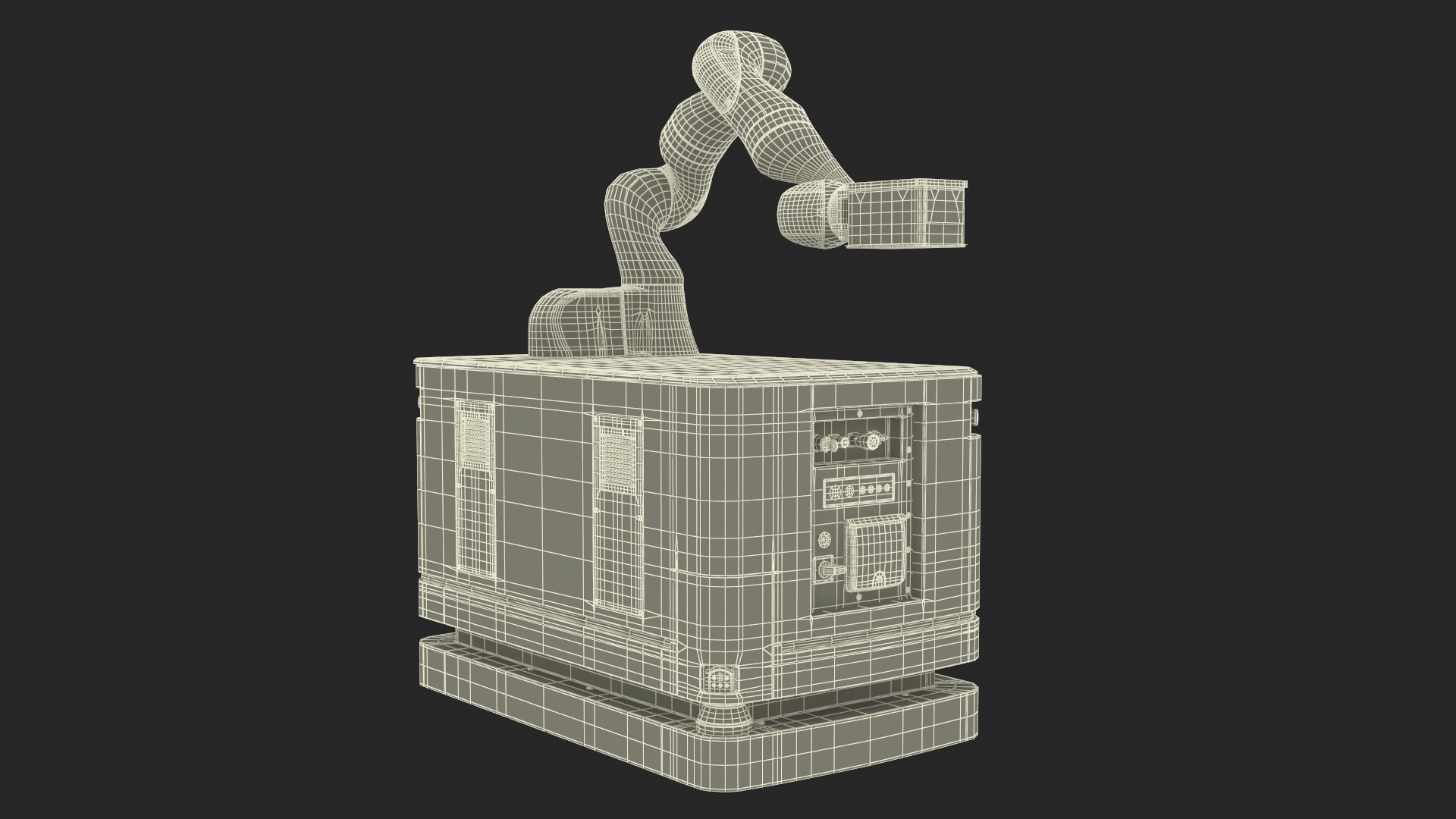 Mobile Robot Hand with Special Box 3D model