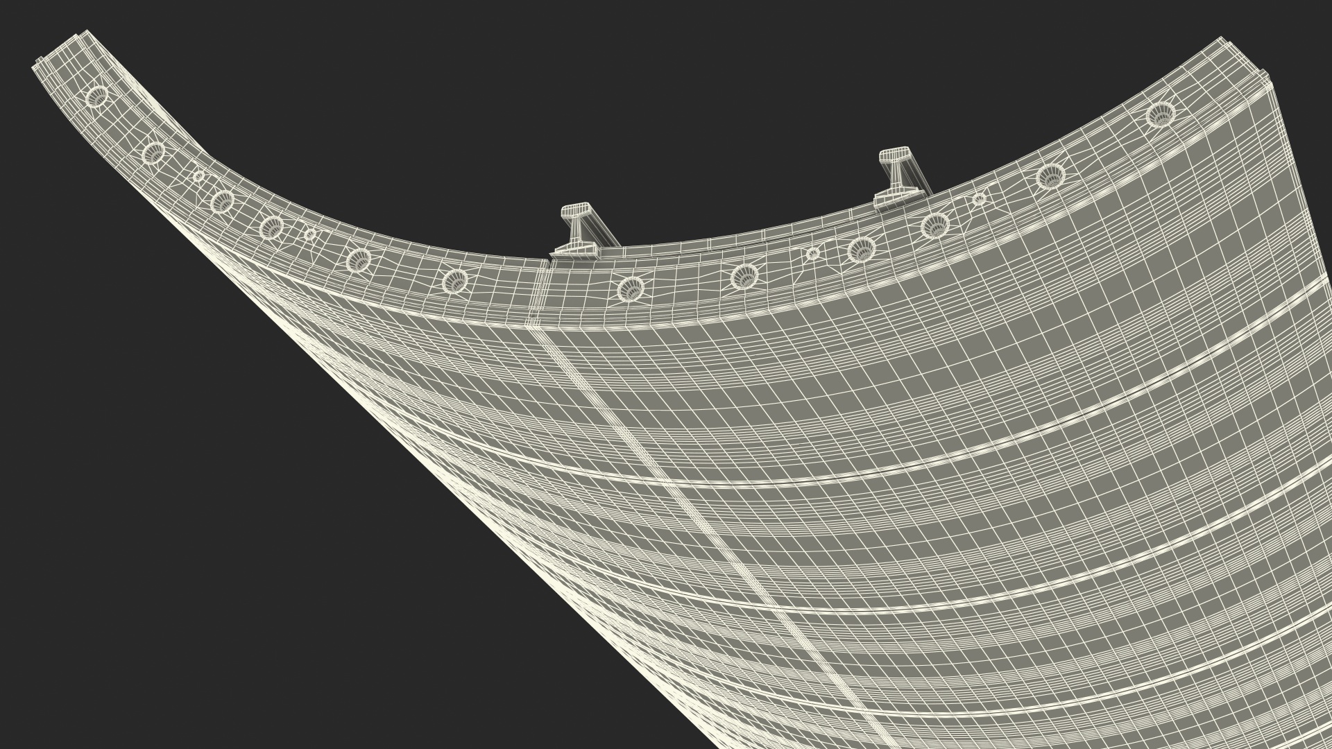 Concrete Tunnel with Rails Trolley 3D model