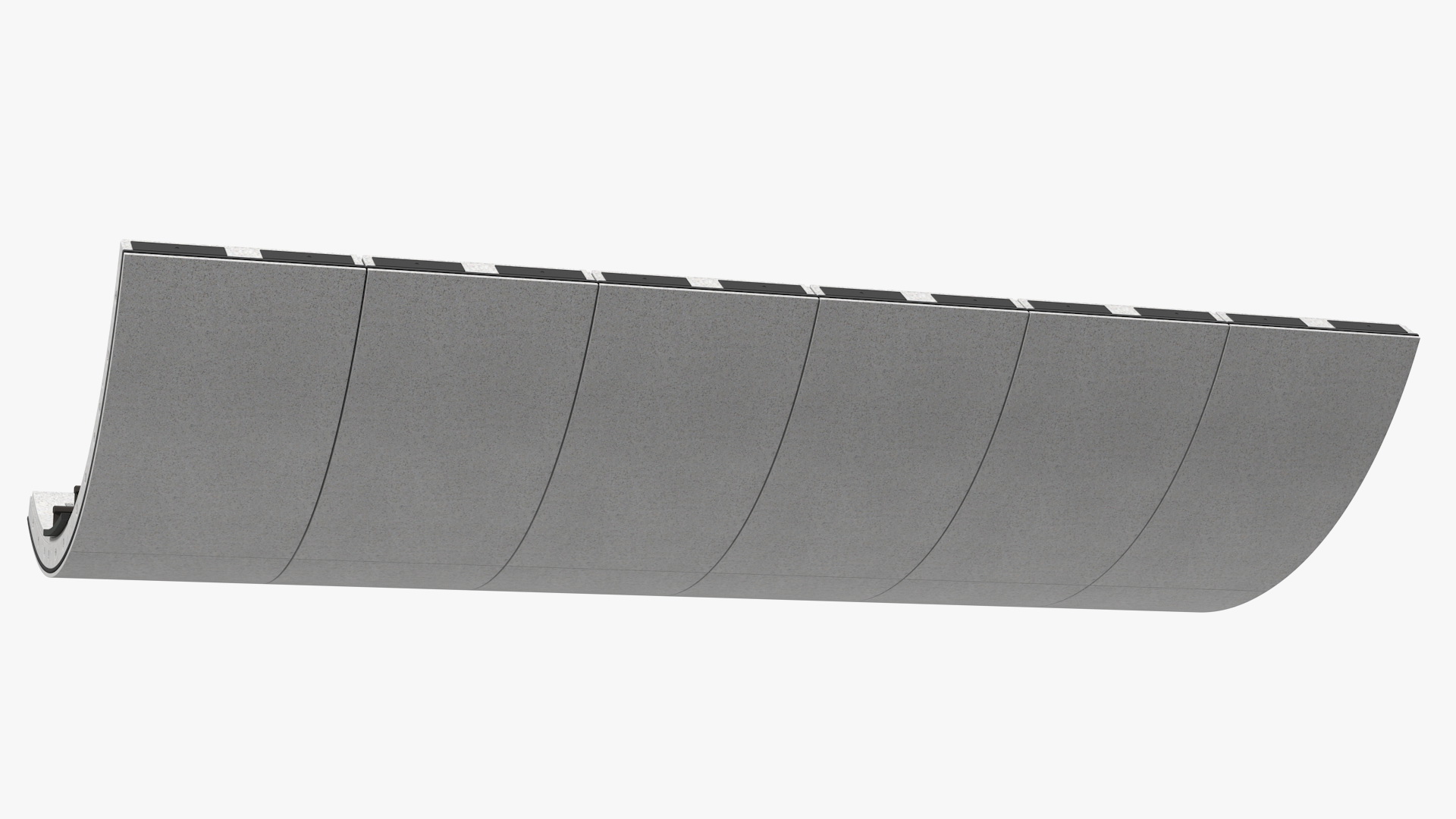 Concrete Tunnel with Rails Trolley 3D model