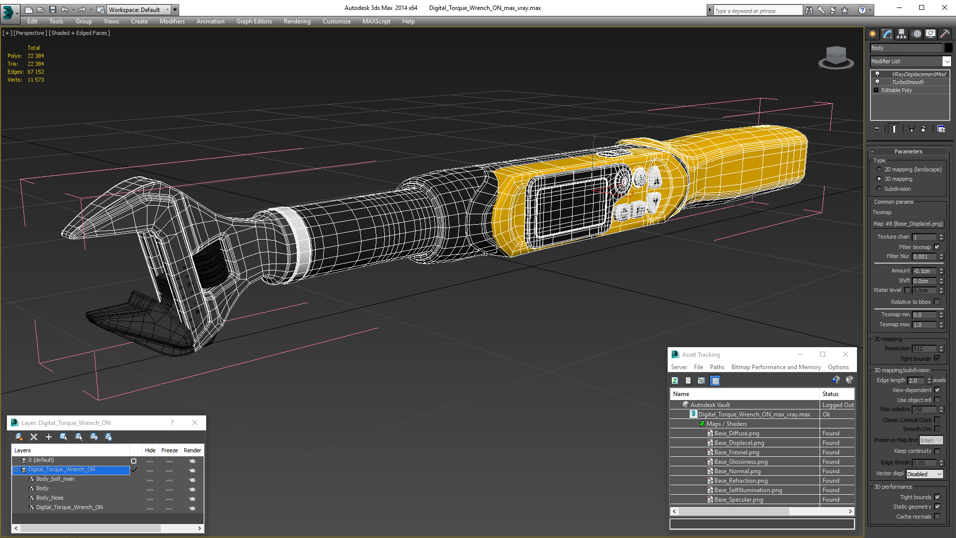 Digital Torque Wrench ON 3D model