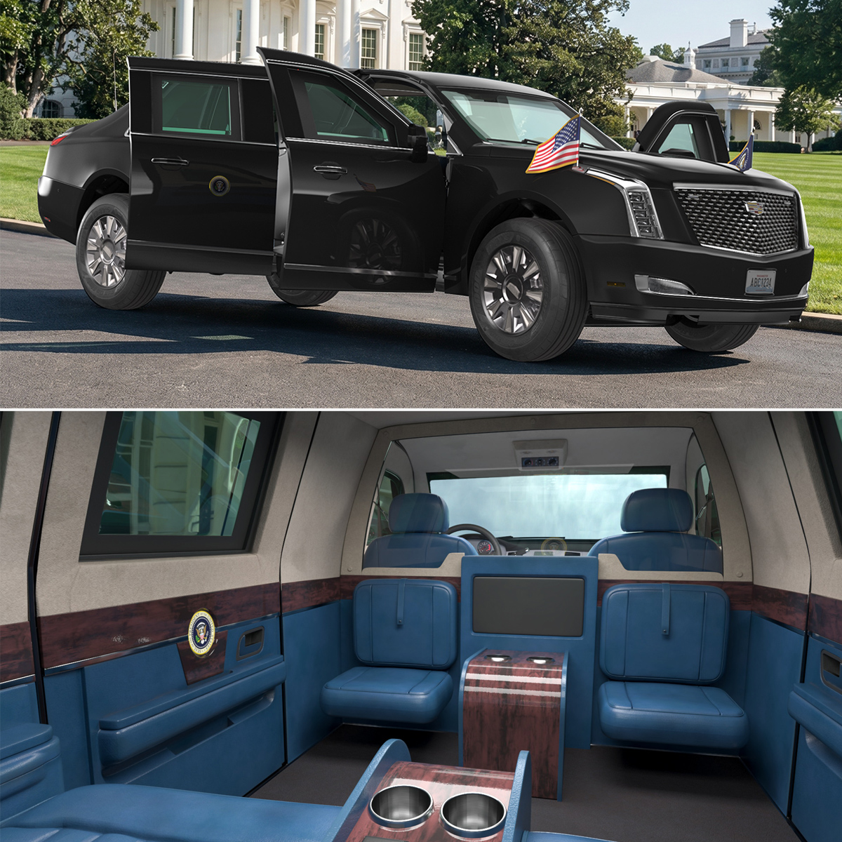 Cadillac One 2018 US Presidential State Limousine Rigged