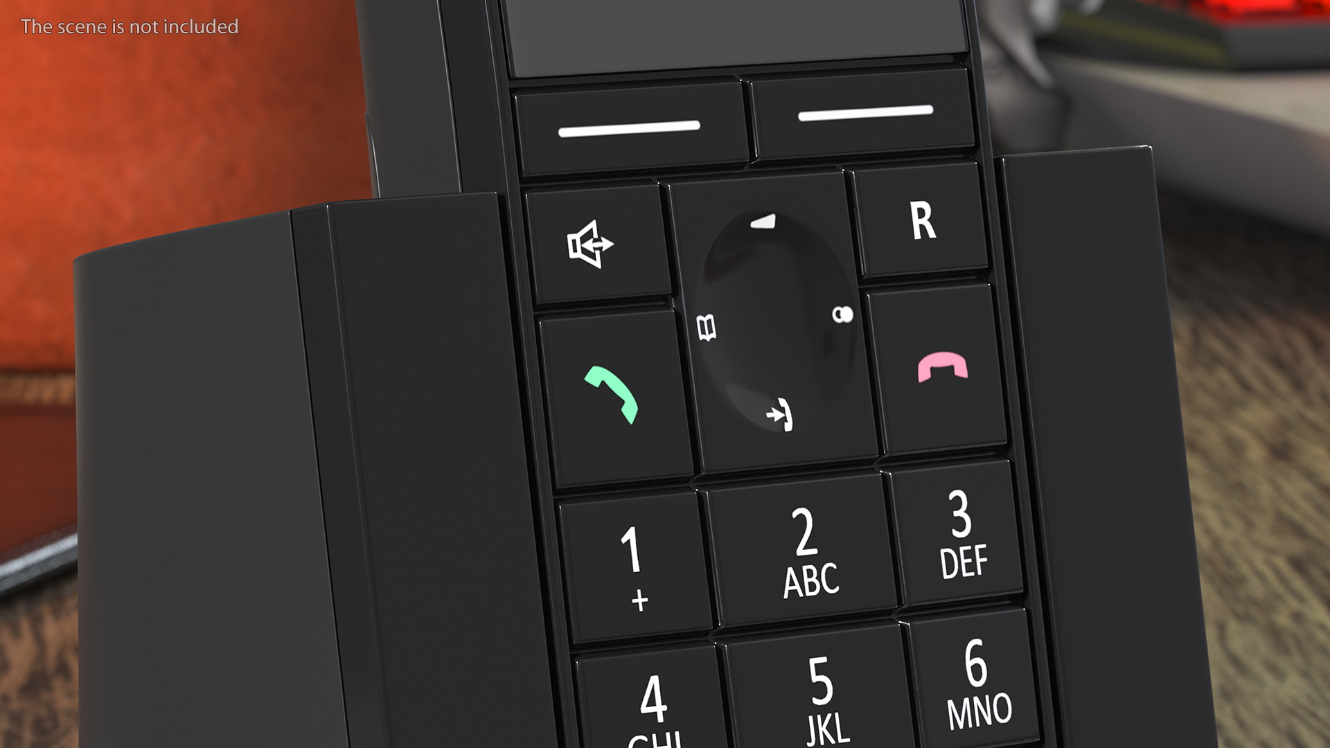 Single Cordless DECT Home Phone with Charger 3D model