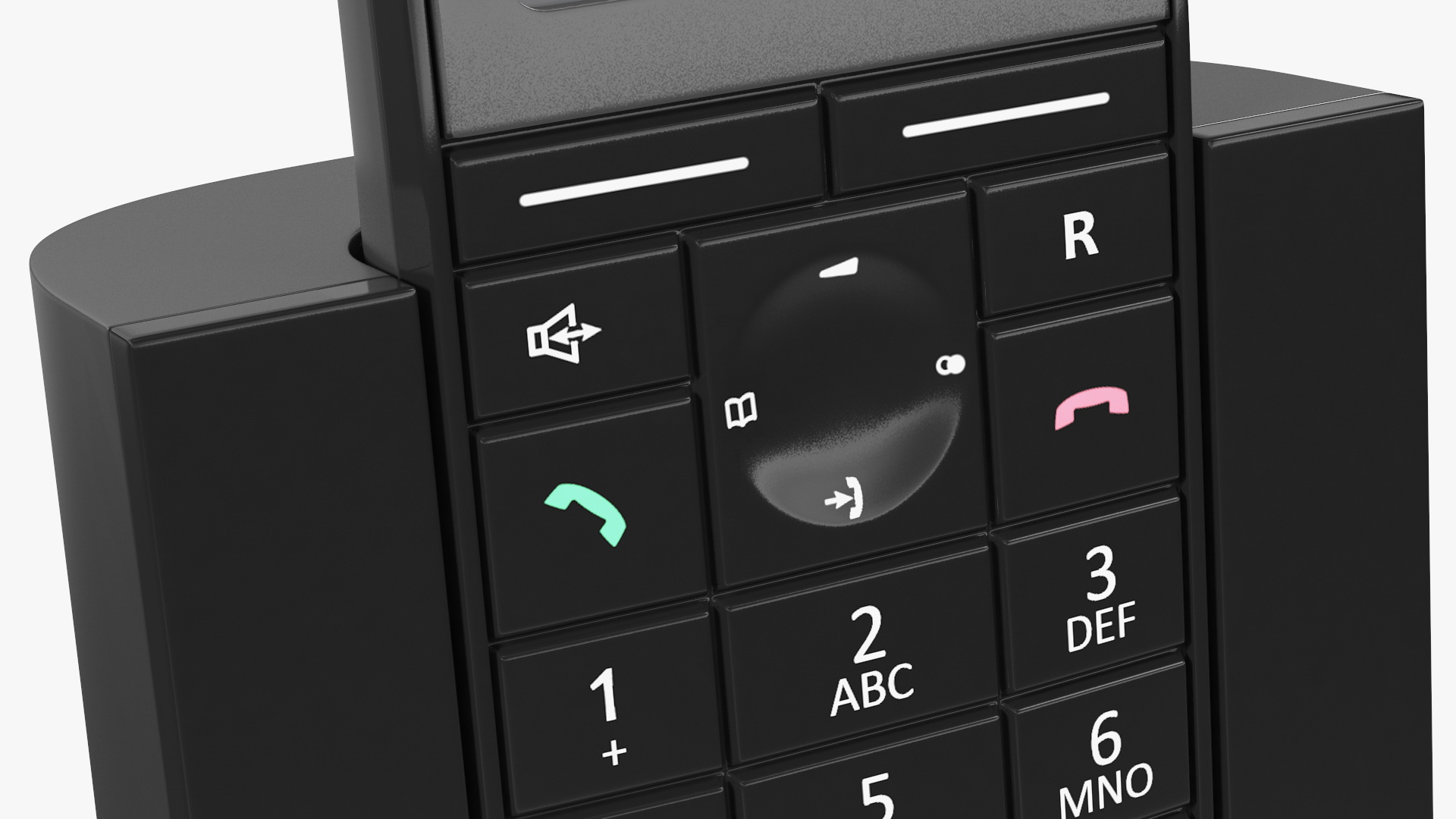 Single Cordless DECT Home Phone with Charger 3D model