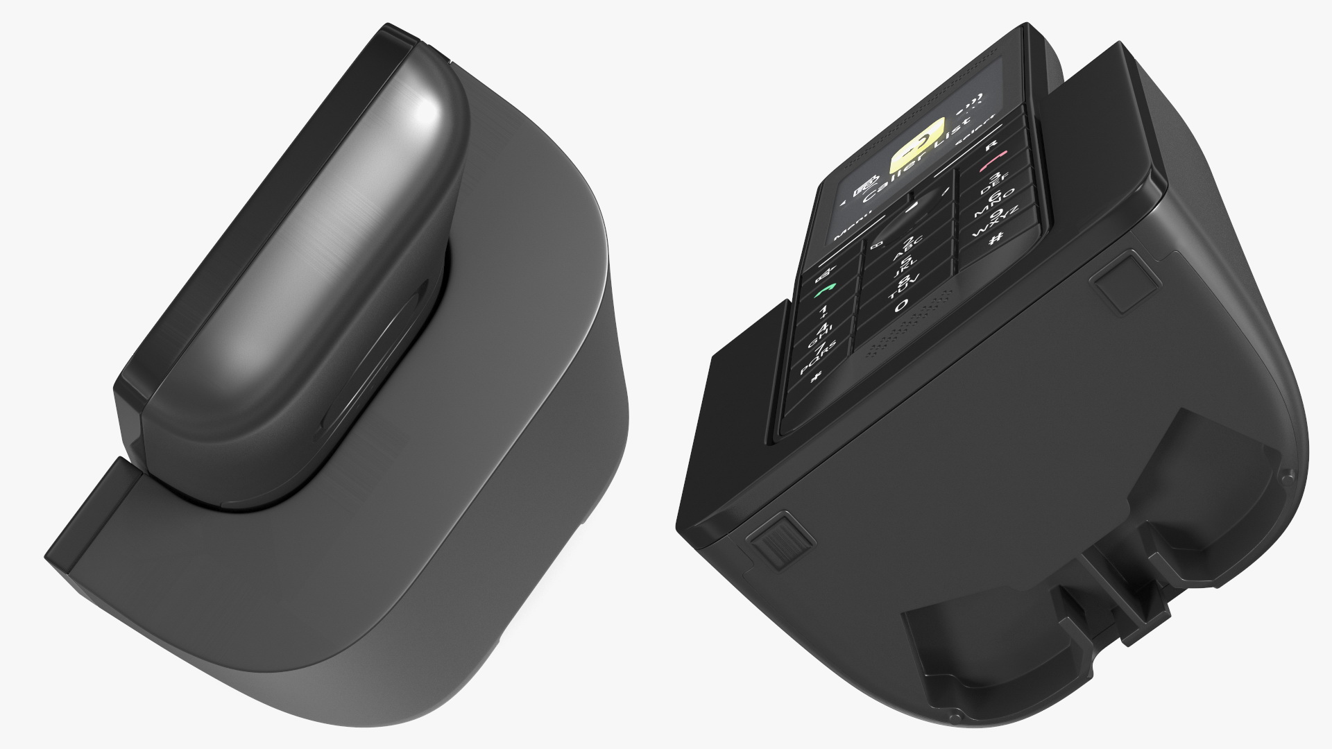 Single Cordless DECT Home Phone with Charger 3D model