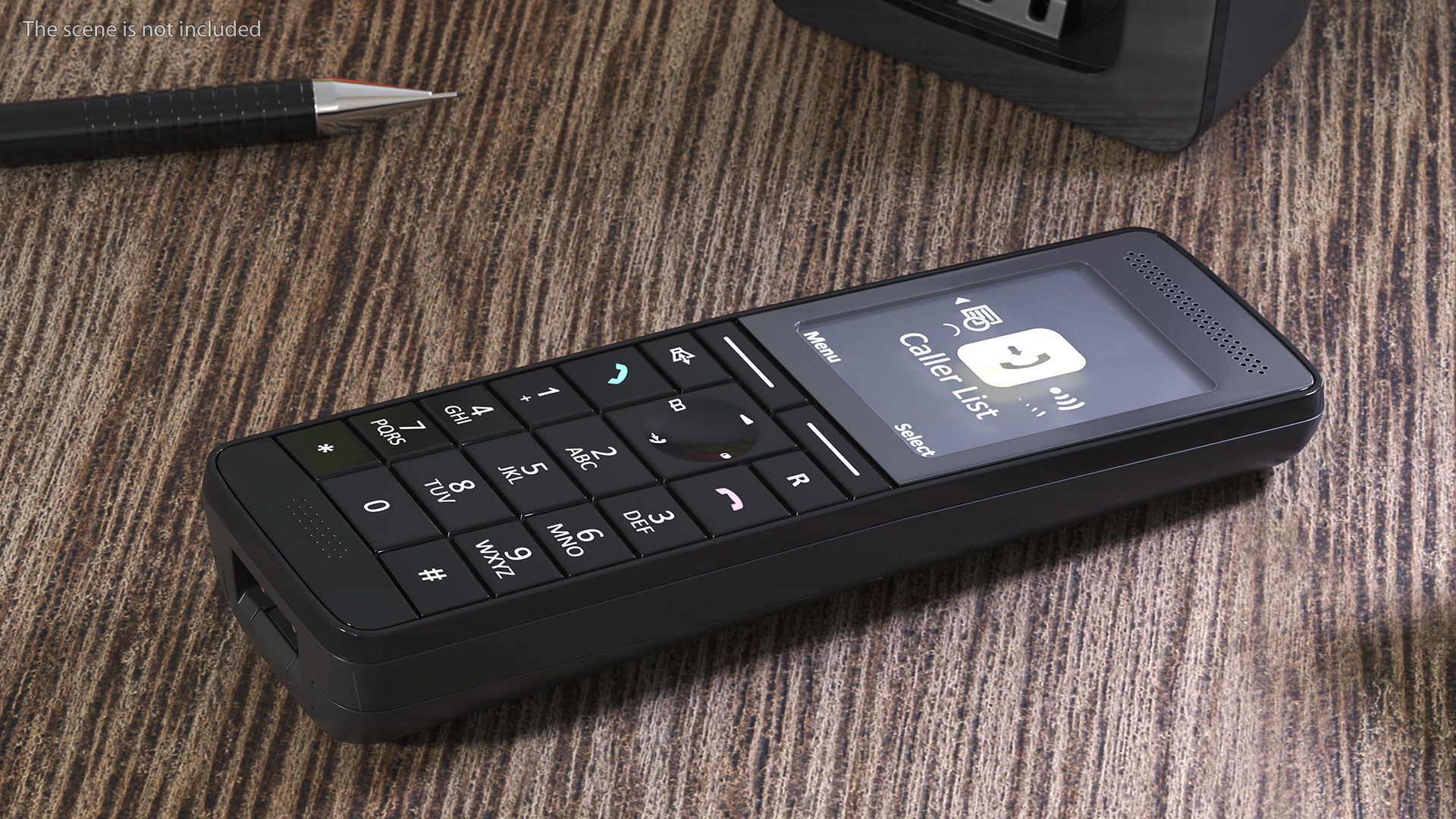 Single Cordless DECT Home Phone with Charger 3D model