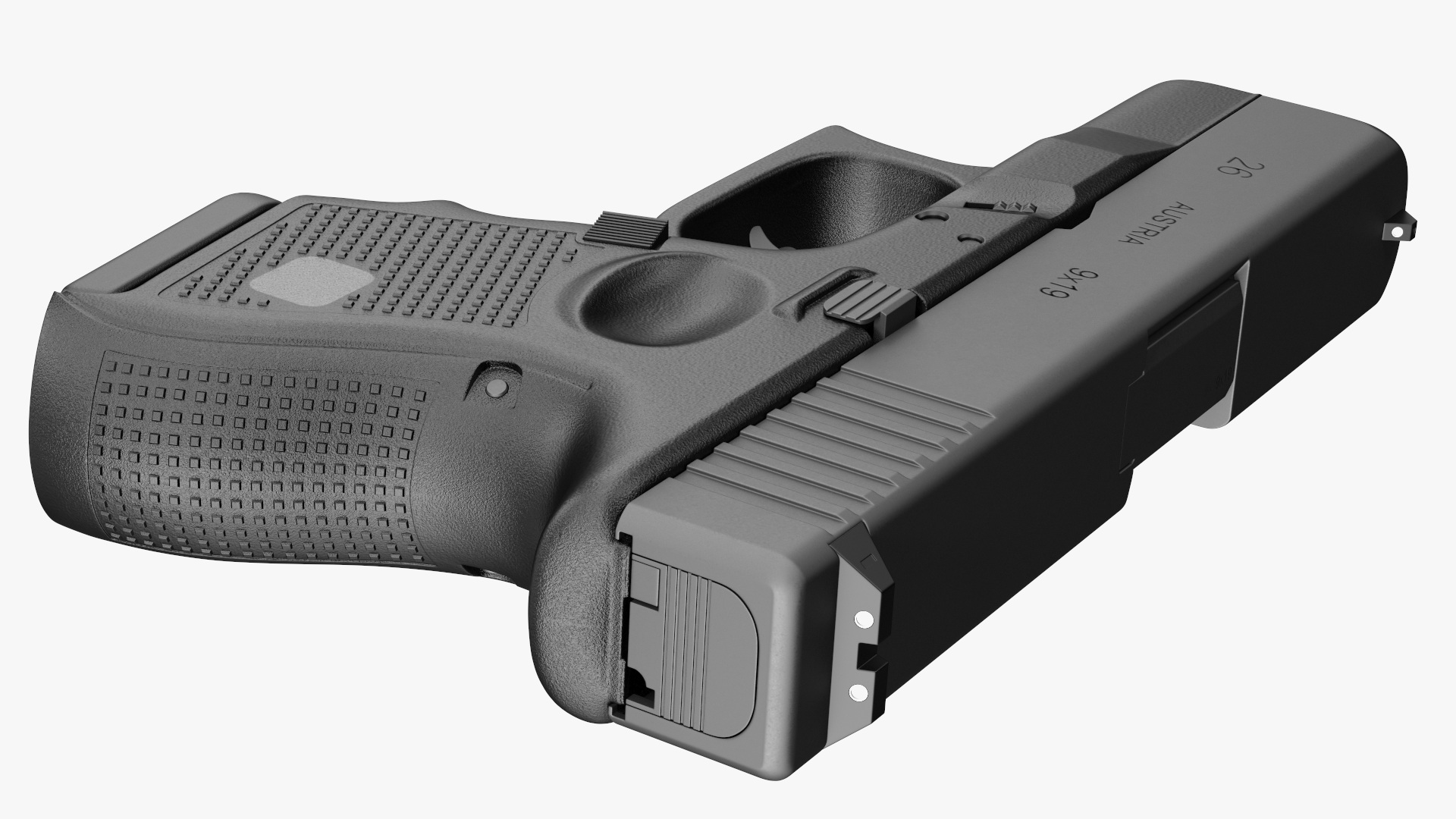Sub Compact 9mm Pistol 3D