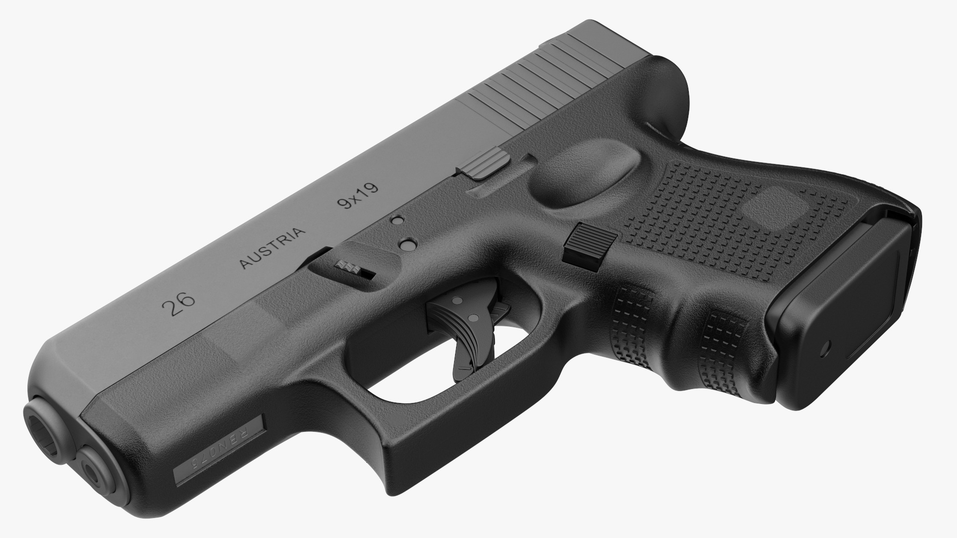 Sub Compact 9mm Pistol 3D