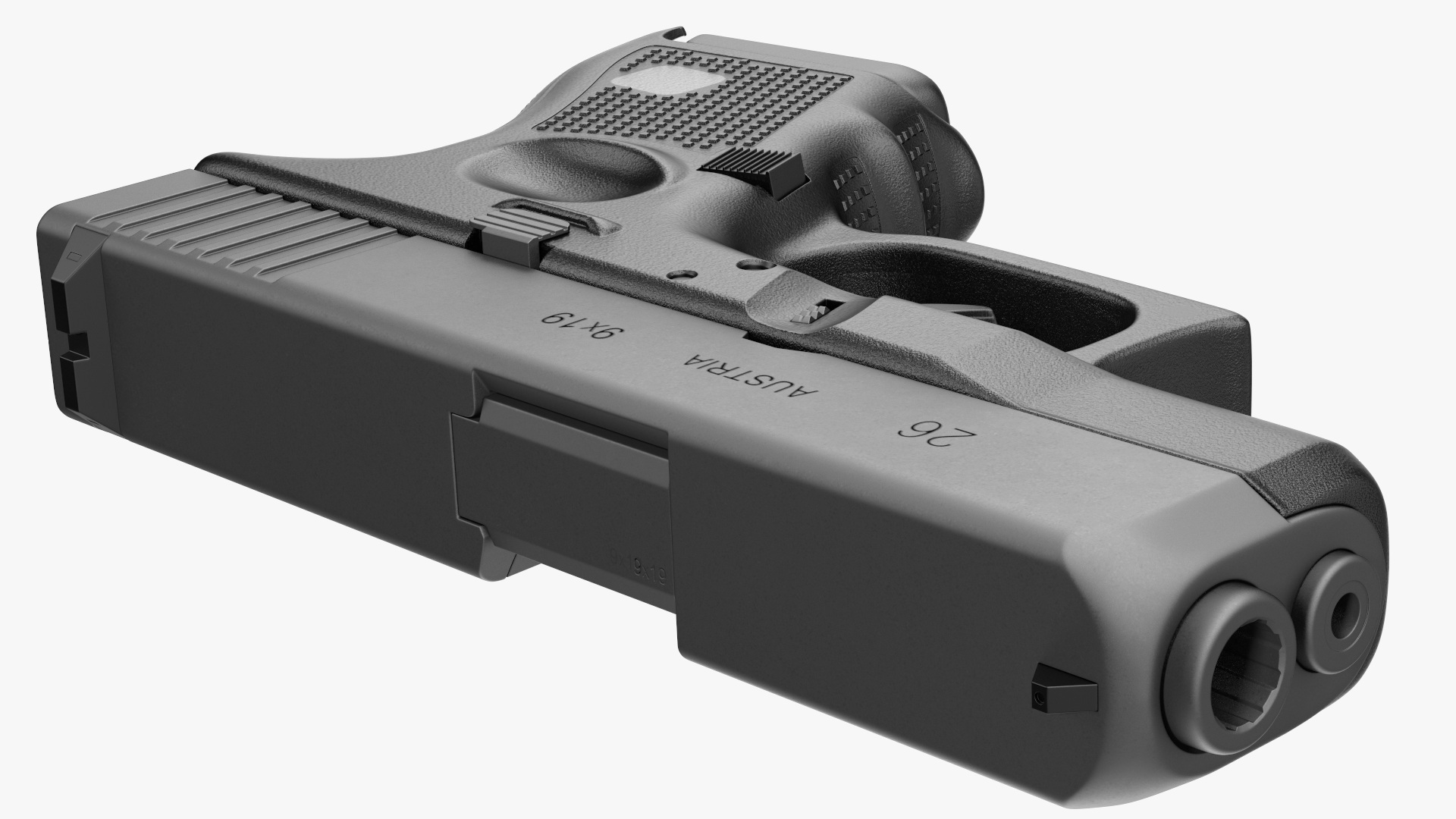 Sub Compact 9mm Pistol 3D