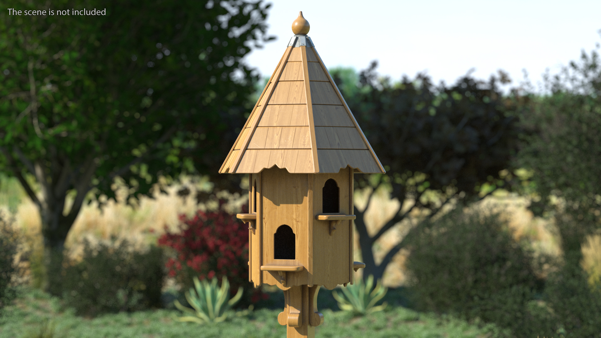 Wooden Dovecote for Six Nests 3D model