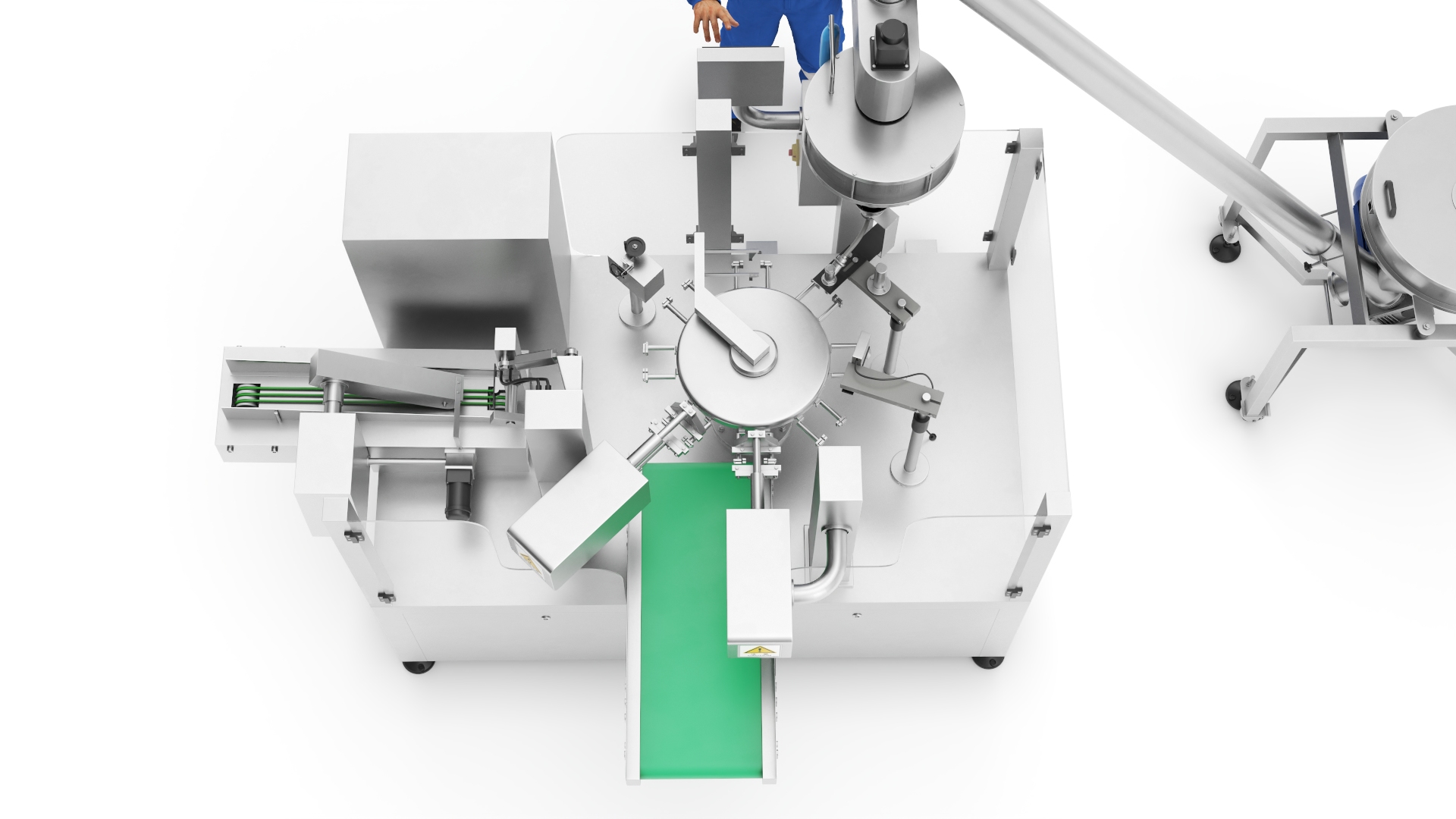 Bulk Product Packaging Machine Operation Worker 3D