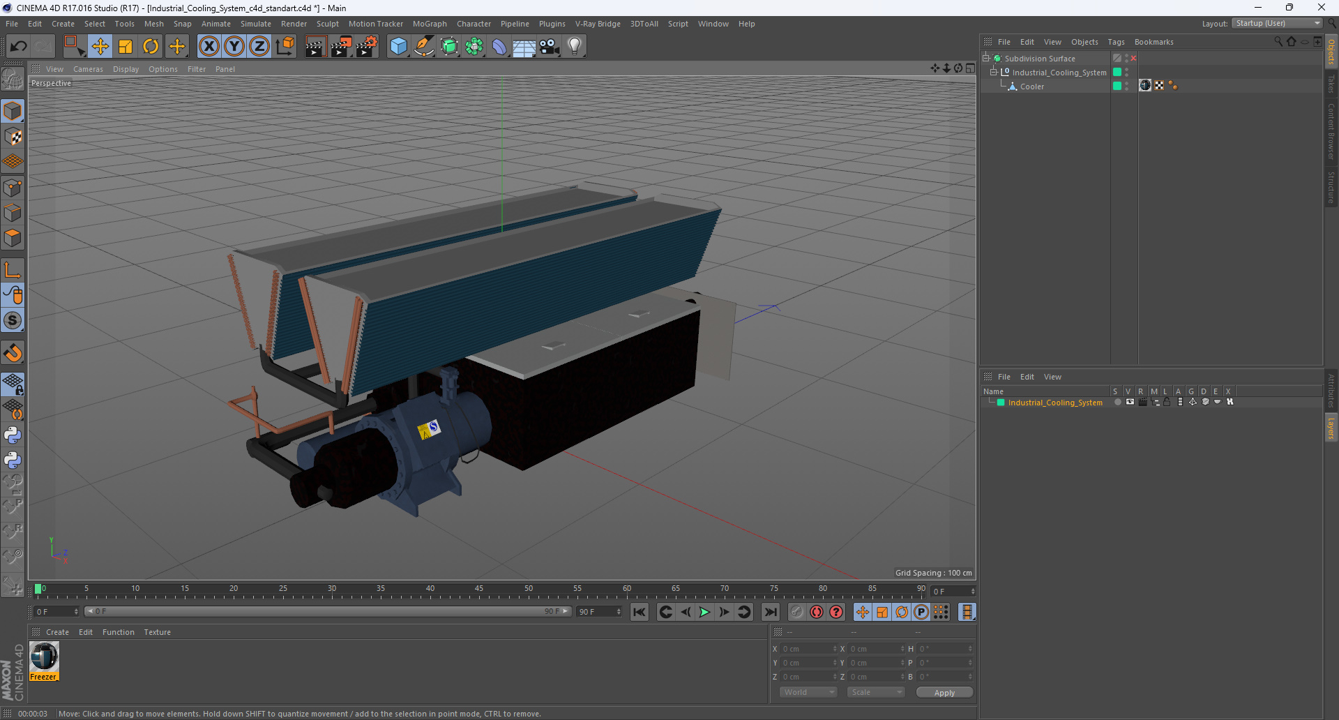 3D model Industrial Cooling System