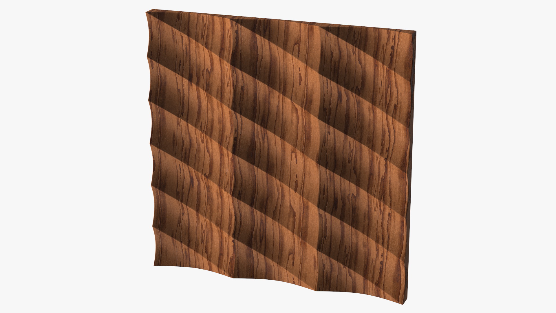 3D 3D Wall Panel Half Pipe Wood model