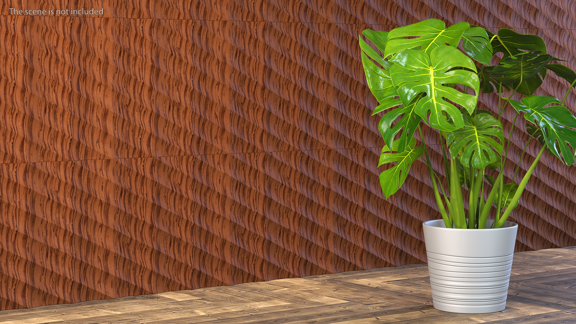 3D 3D Wall Panel Half Pipe Wood model