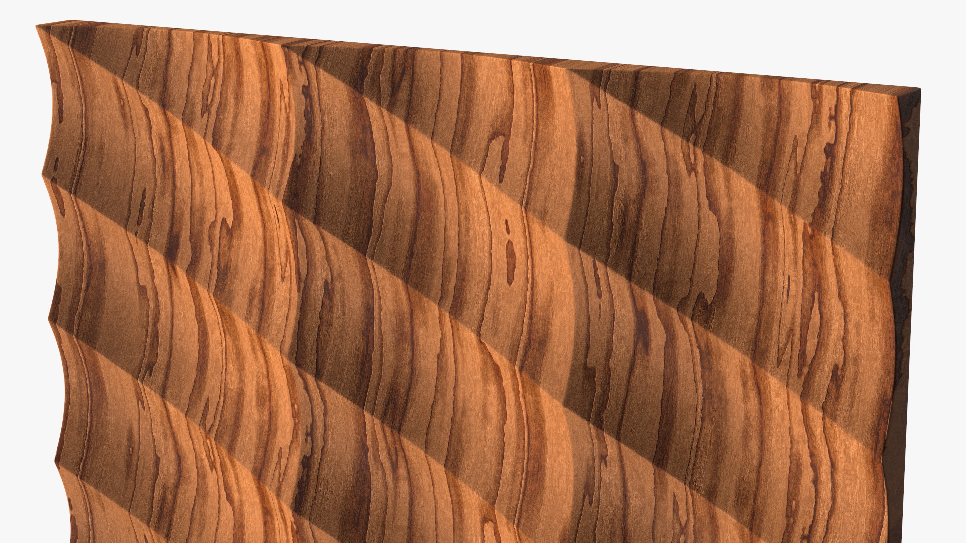 3D 3D Wall Panel Half Pipe Wood model