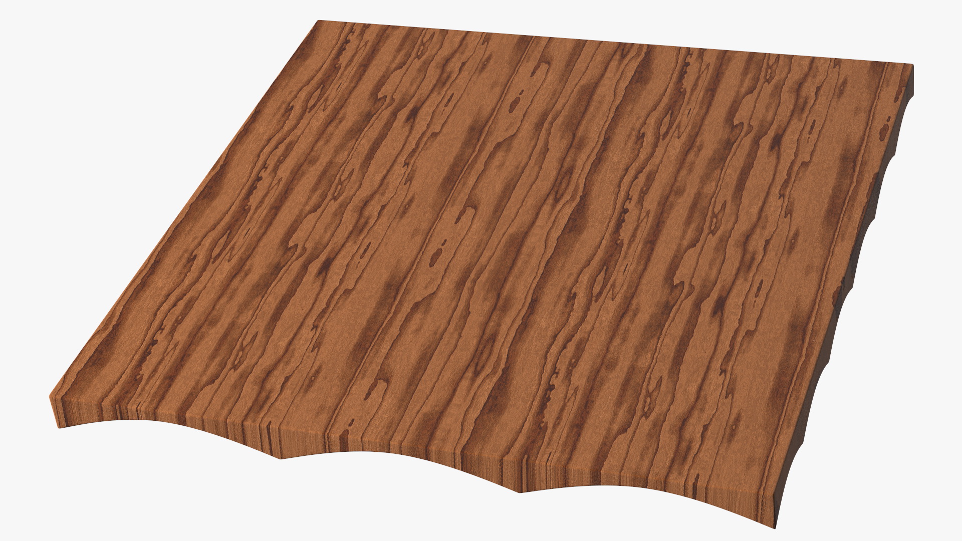 3D 3D Wall Panel Half Pipe Wood model