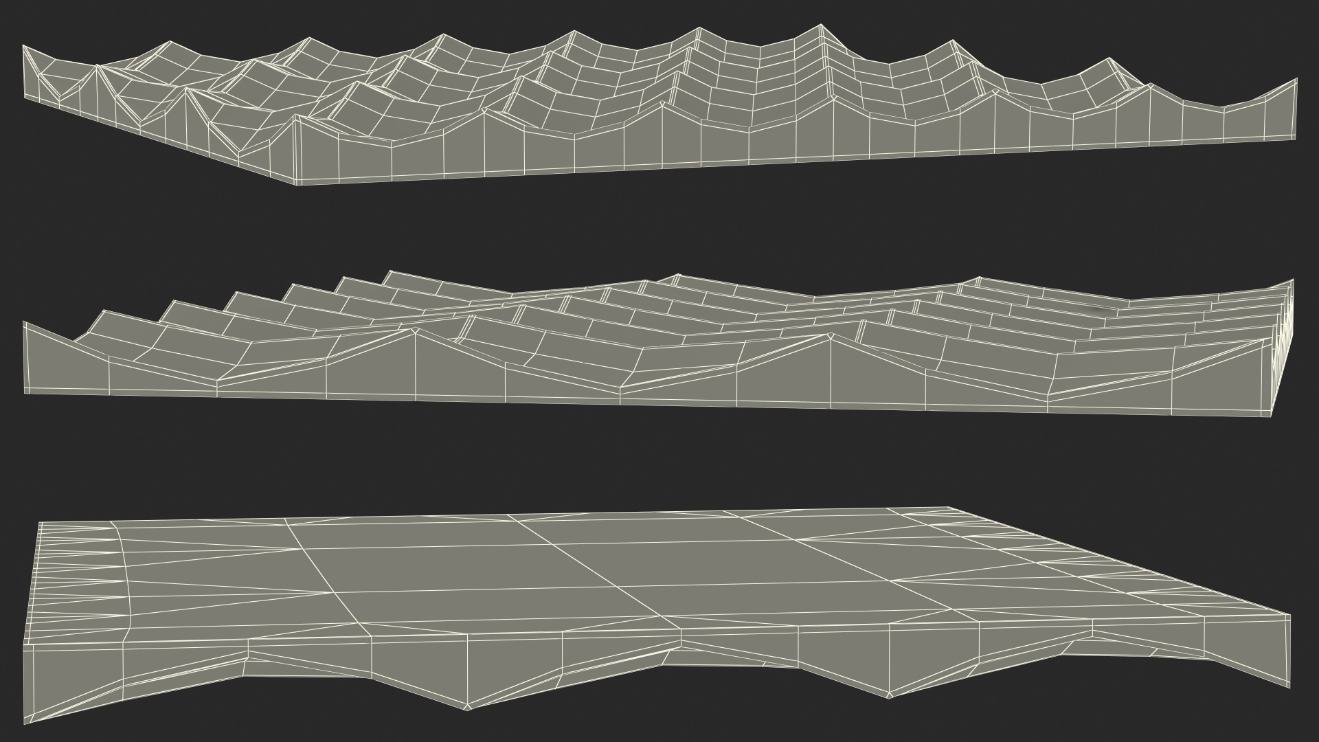 3D 3D Wall Panel Half Pipe Wood model