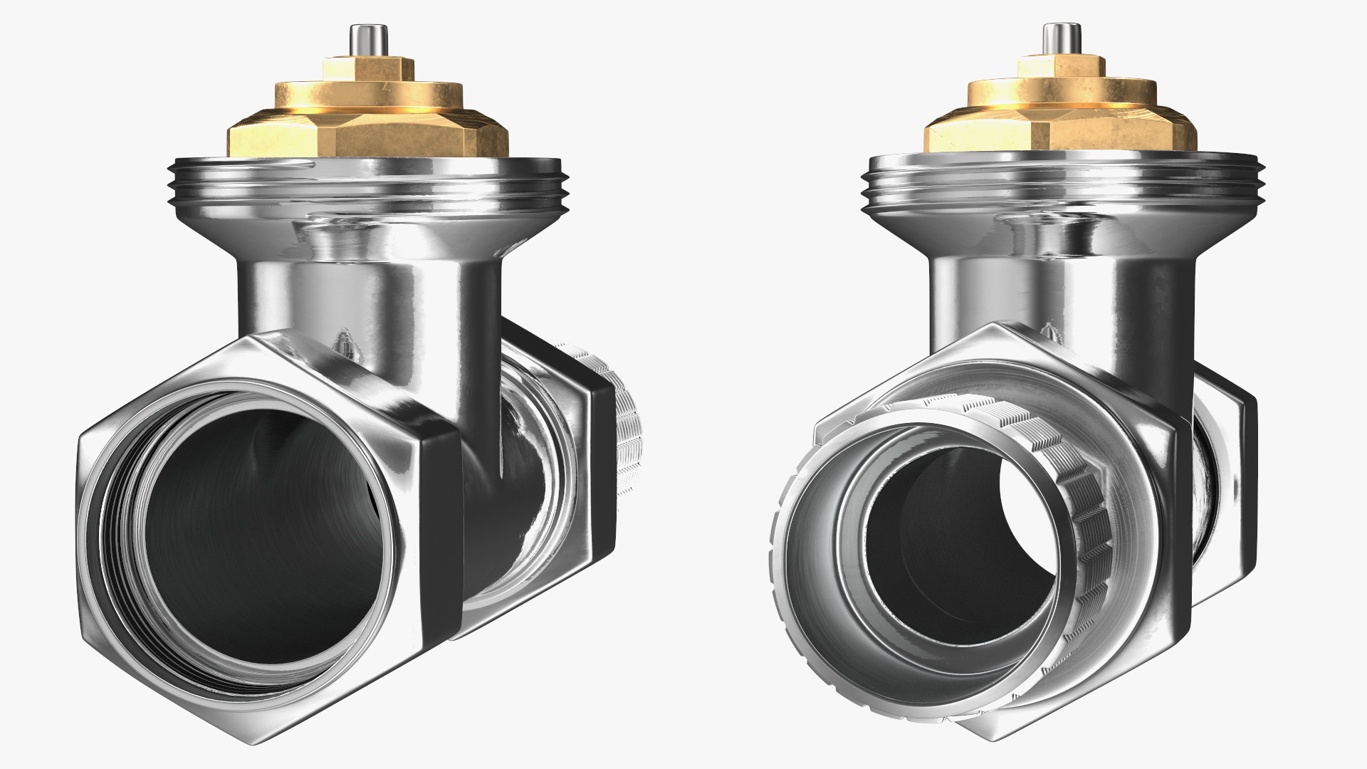3D Straight Thermostatic Radiator Valve