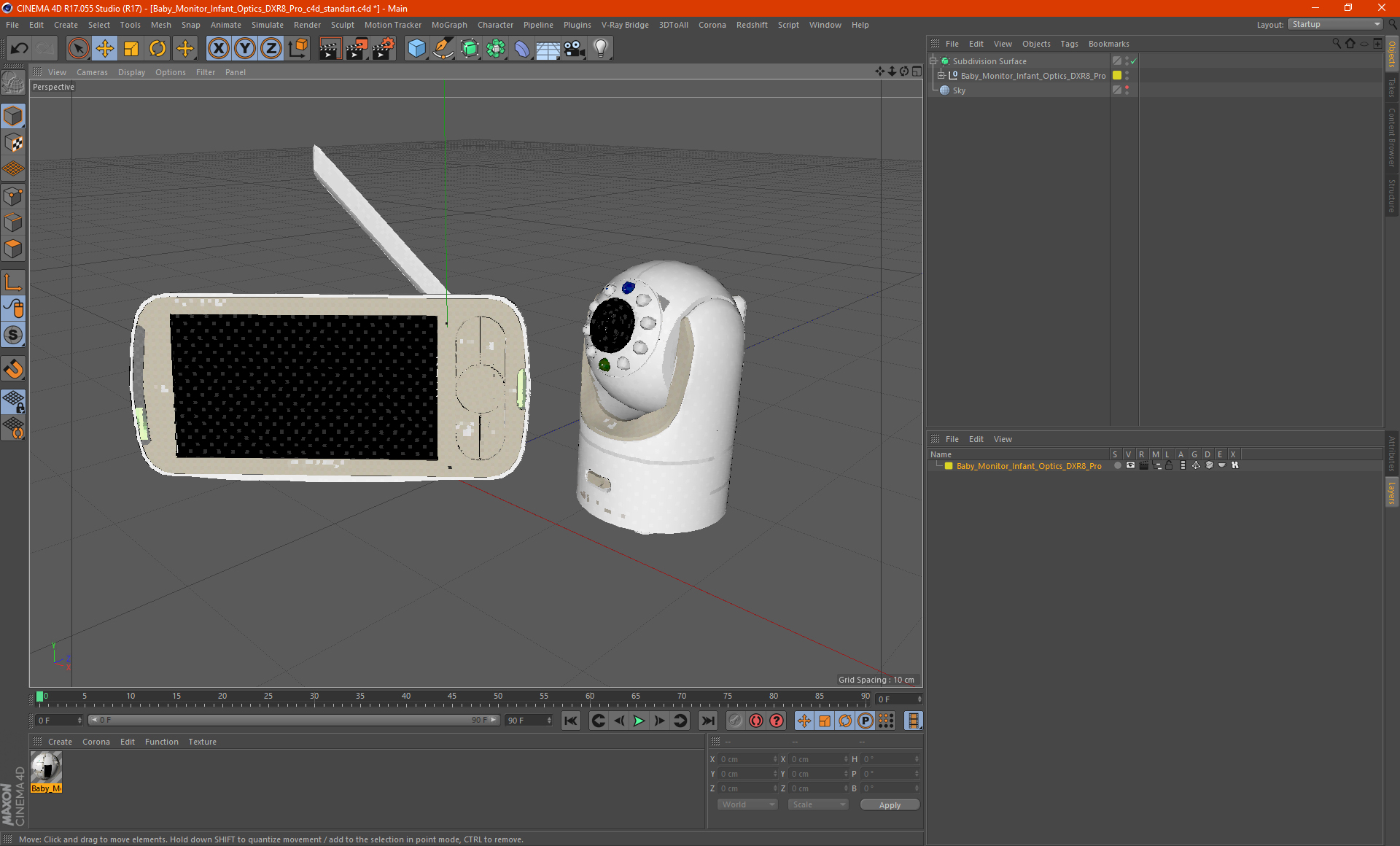 3D model Baby Monitor Infant Optics DXR8 Pro