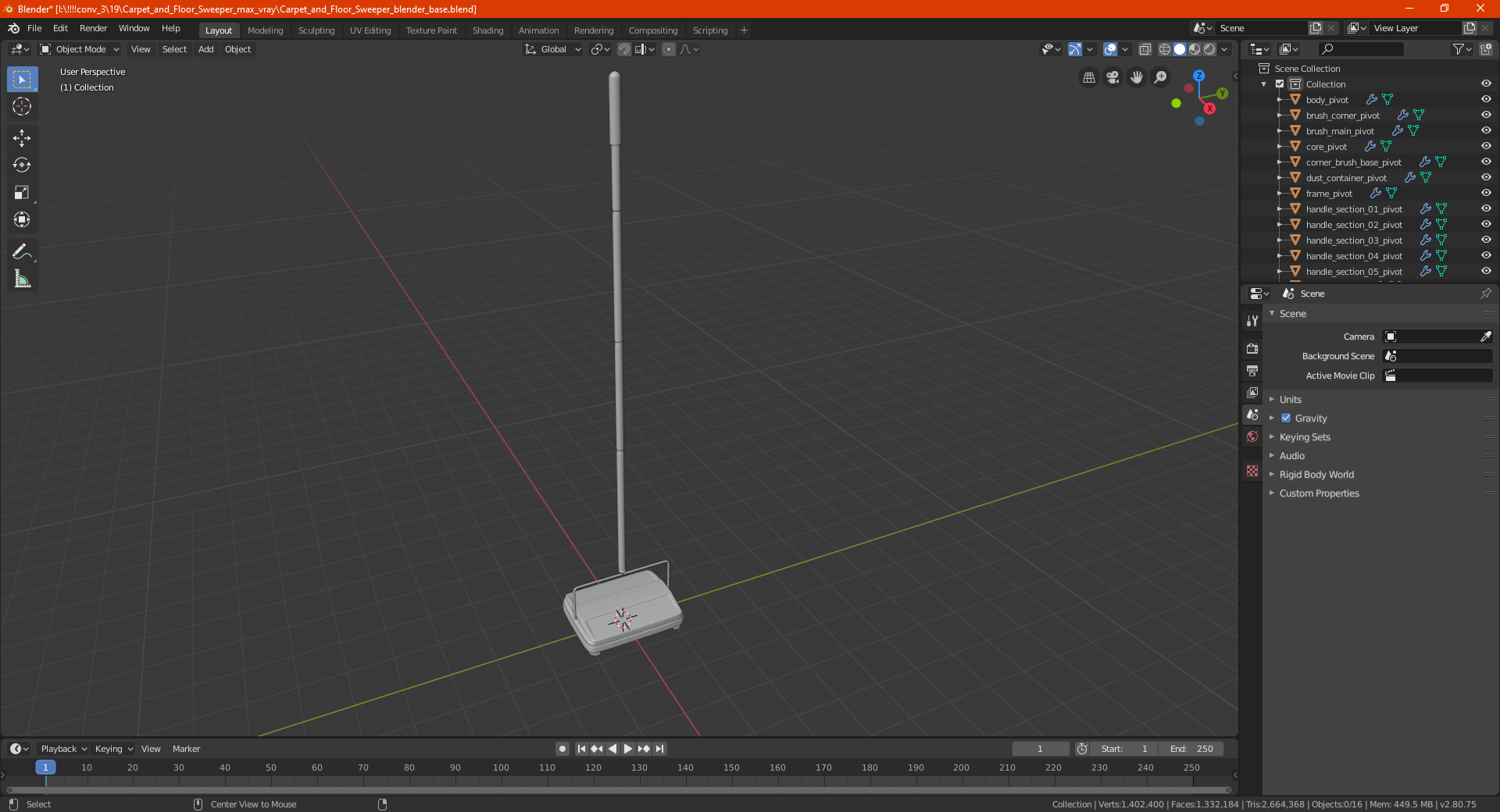 Carpet and Floor Sweeper 3D model