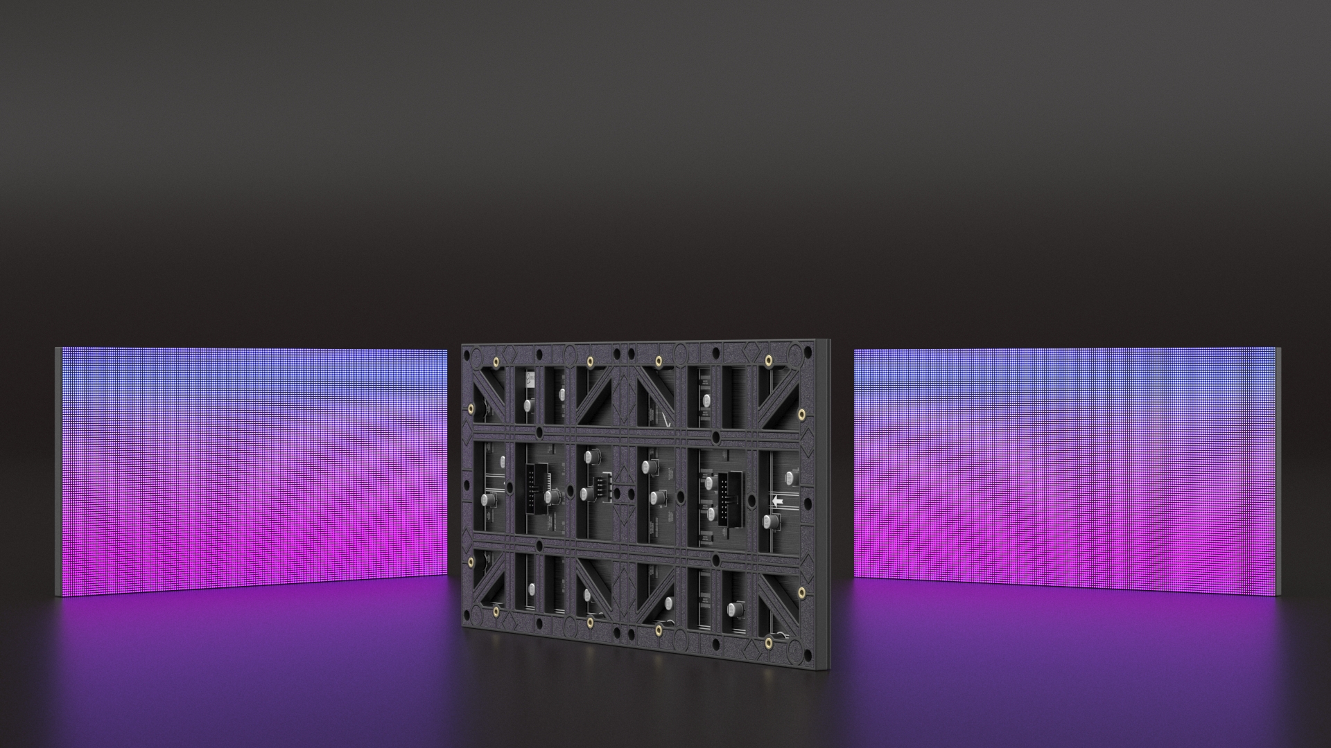 LED Display Screen Gradient 3D
