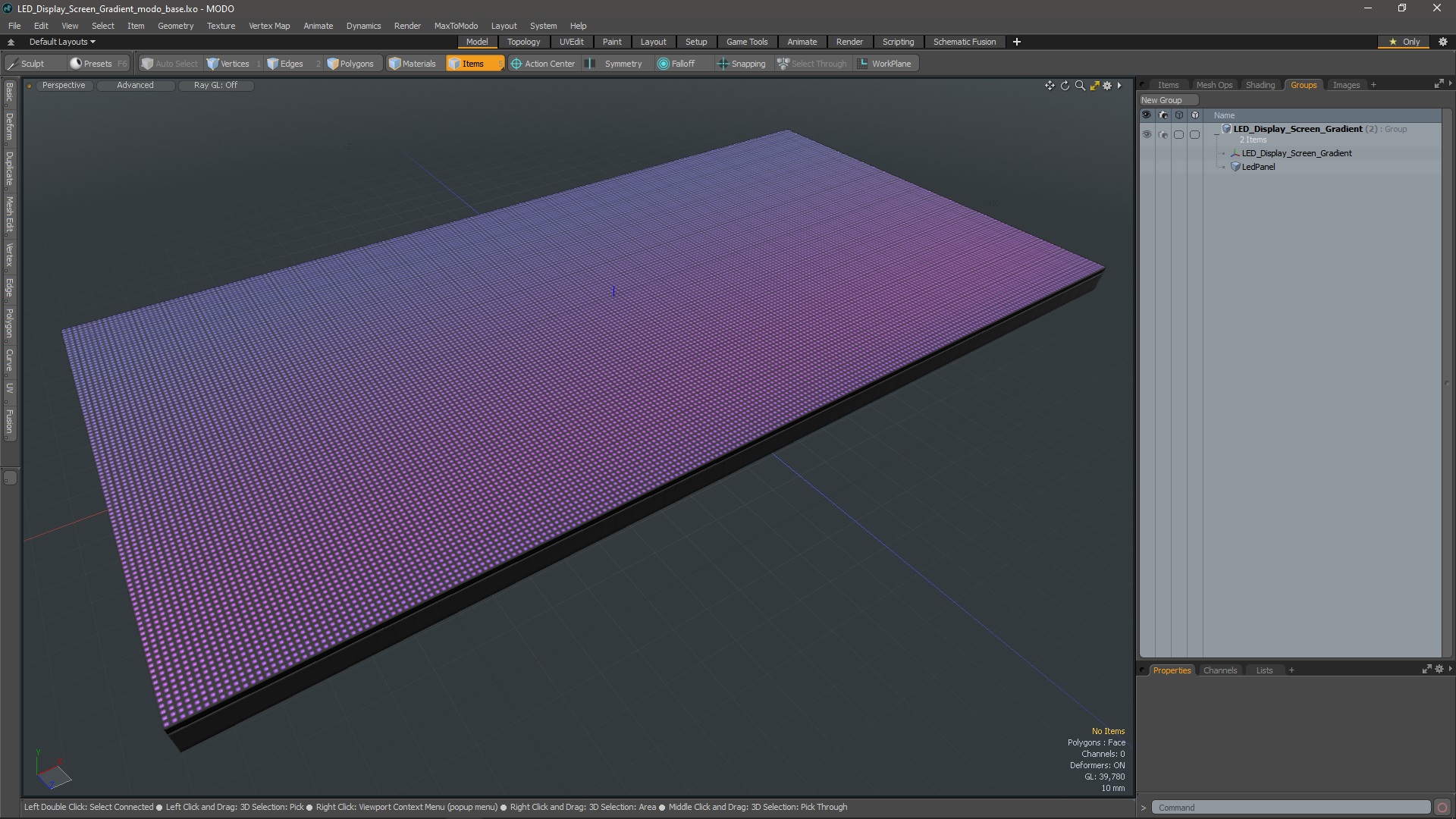 LED Display Screen Gradient 3D