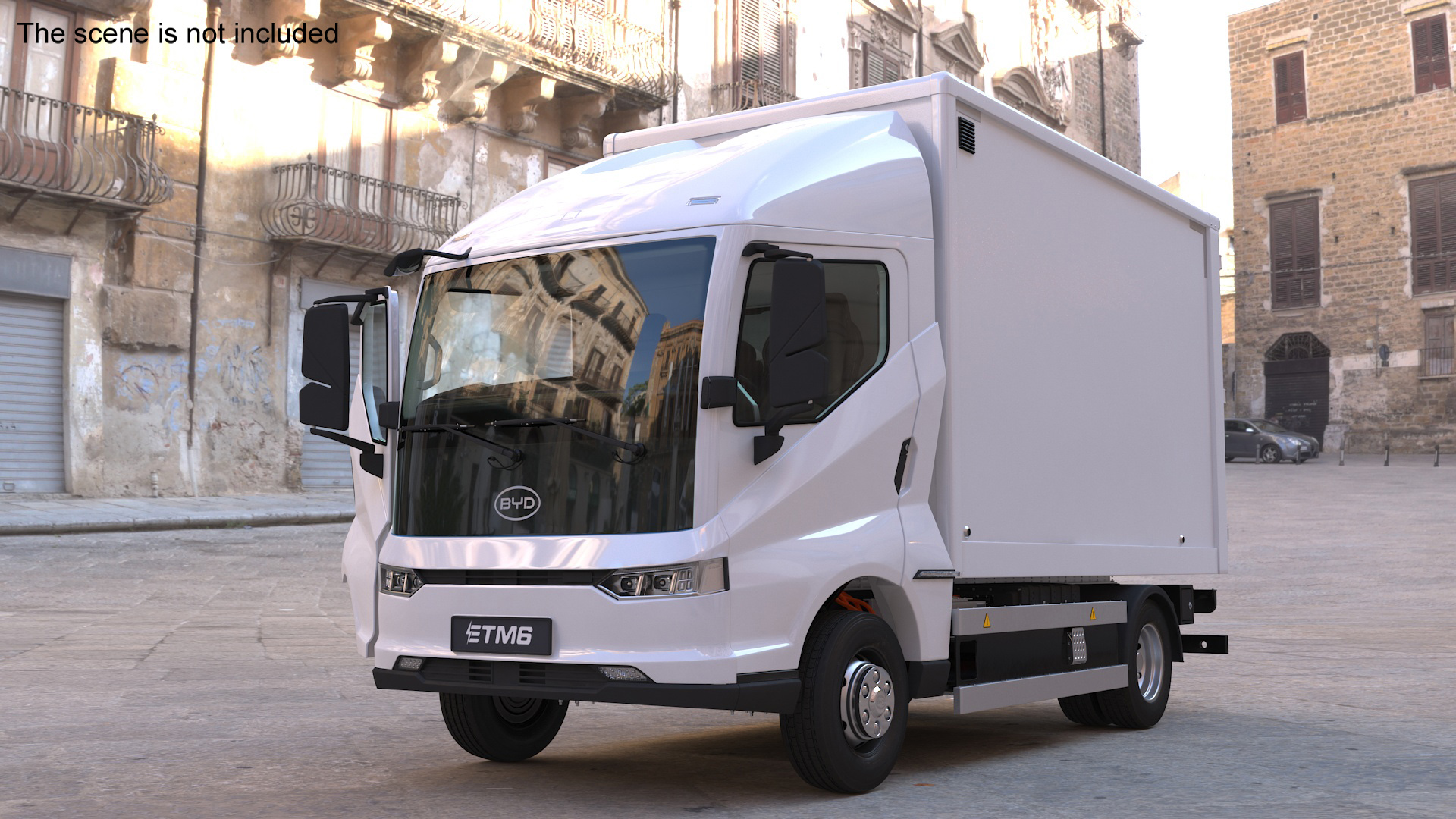 Truck BYD ETM6 White Rigged 3D