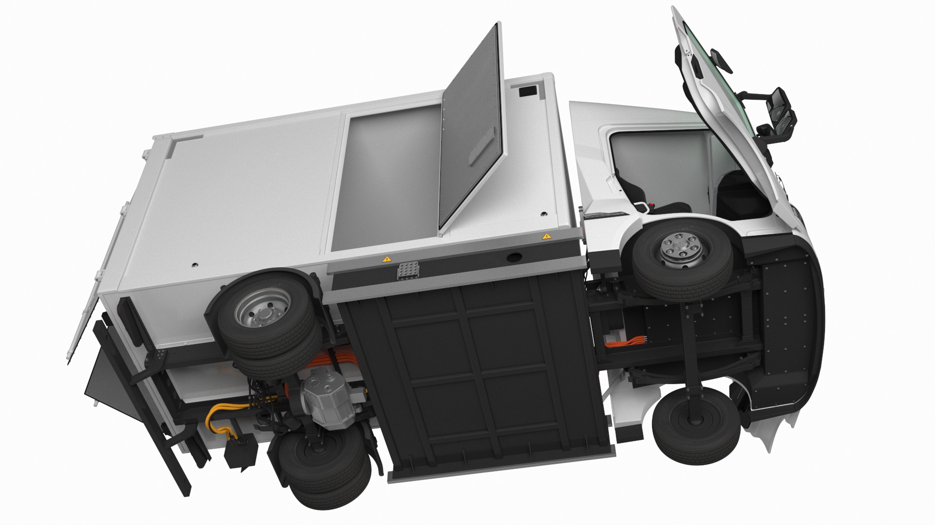 Truck BYD ETM6 White Rigged 3D