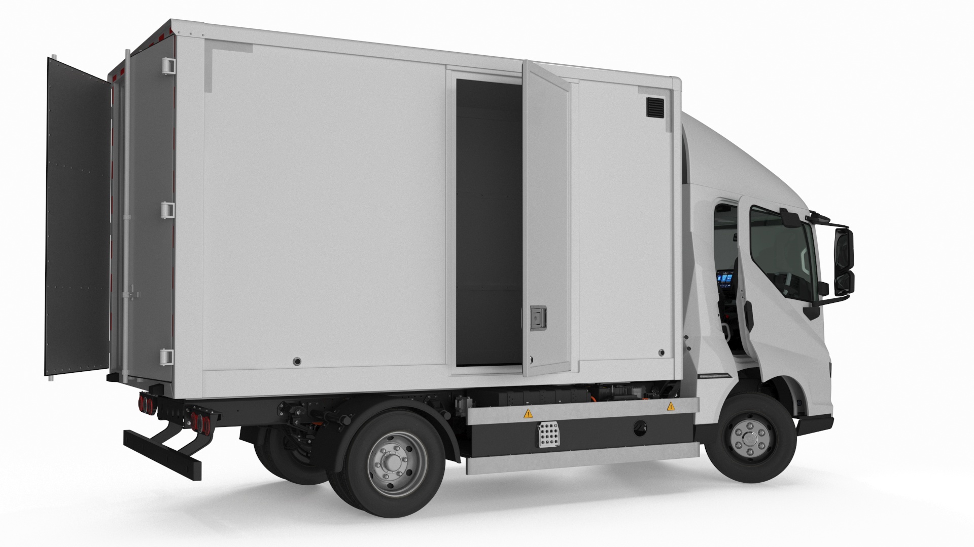 Truck BYD ETM6 White Rigged 3D