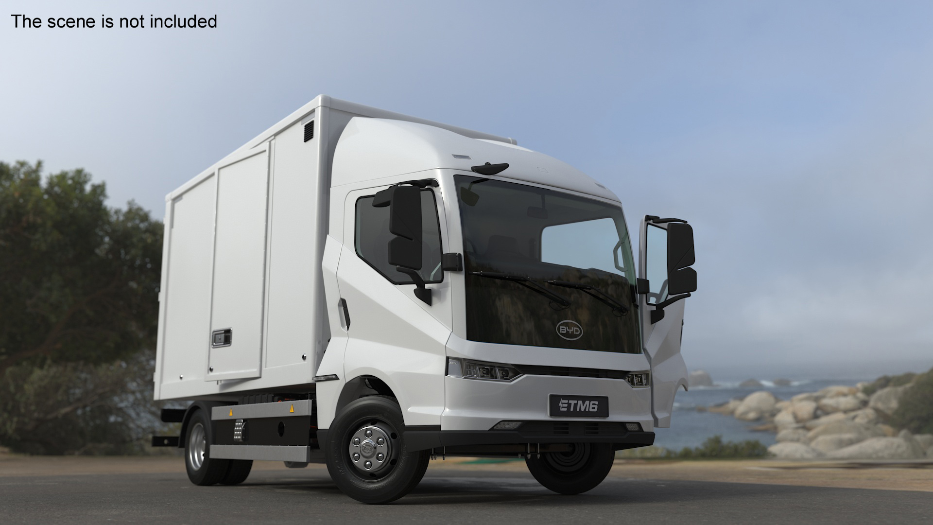 Truck BYD ETM6 White Rigged 3D