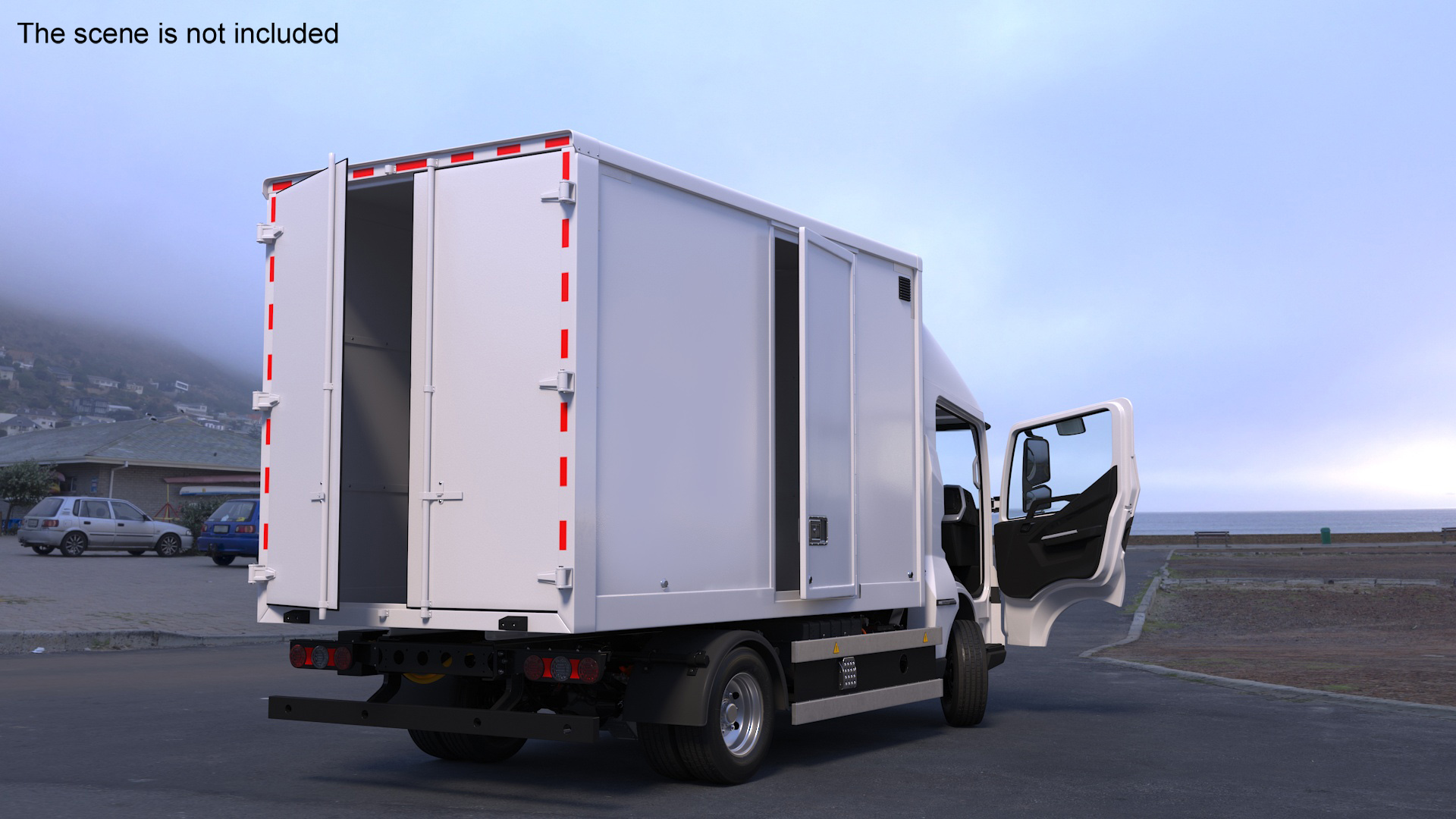 Truck BYD ETM6 White Rigged 3D