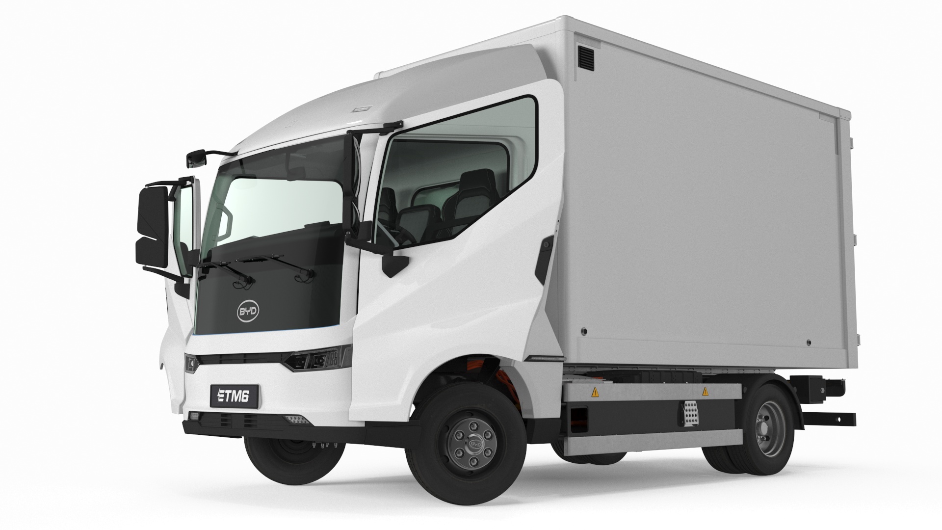 Truck BYD ETM6 White Rigged 3D
