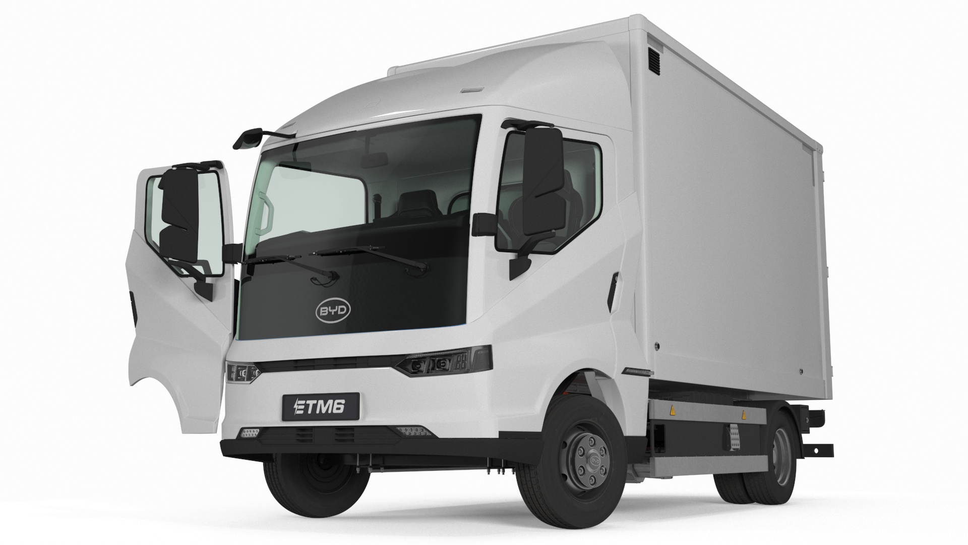 Truck BYD ETM6 White Rigged 3D