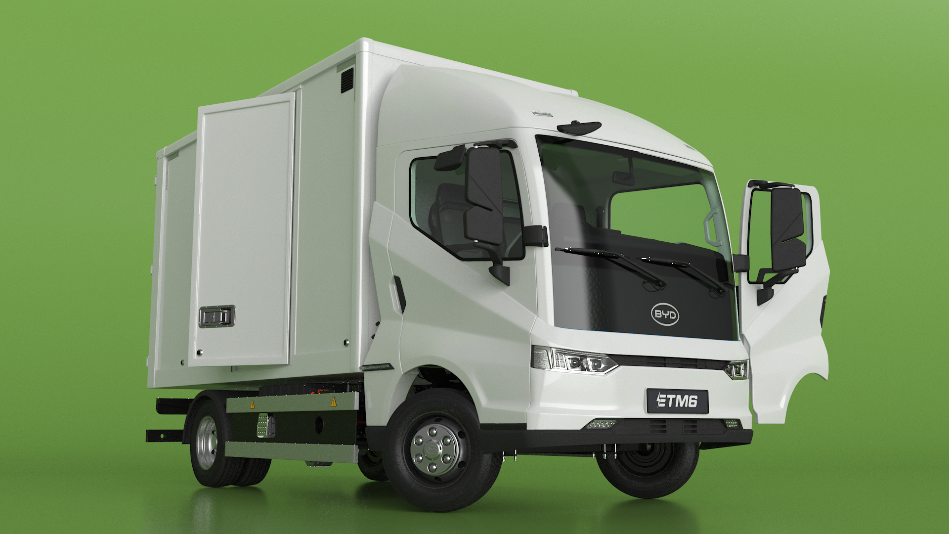 Truck BYD ETM6 White Rigged 3D