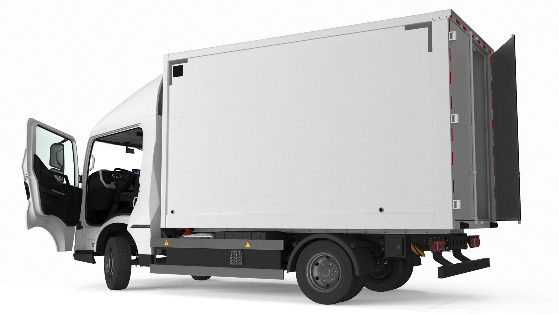 Truck BYD ETM6 White Rigged 3D
