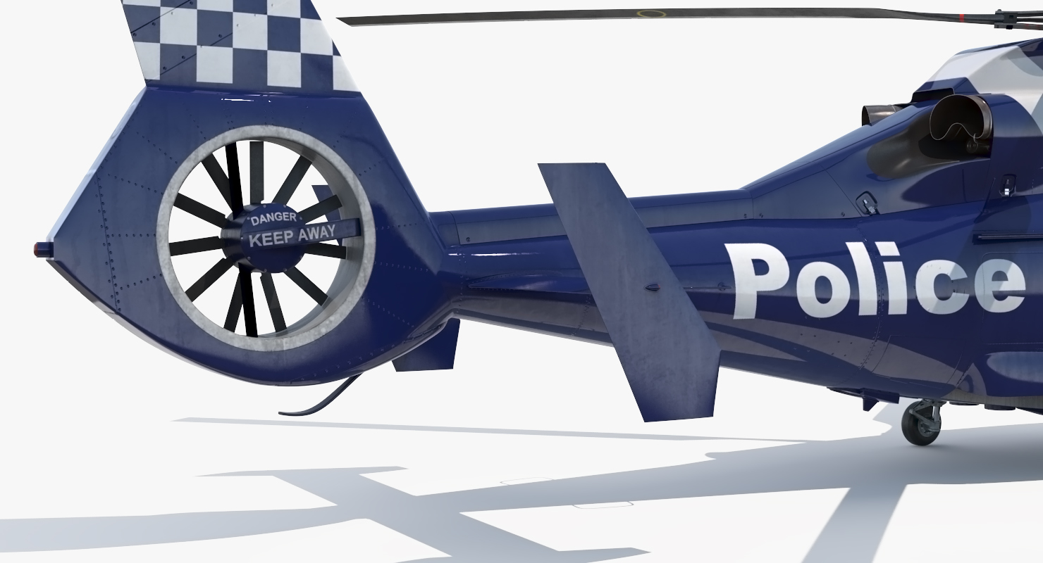 3D Police Helicopter Eurocopter AS 365 N2 Dauphin