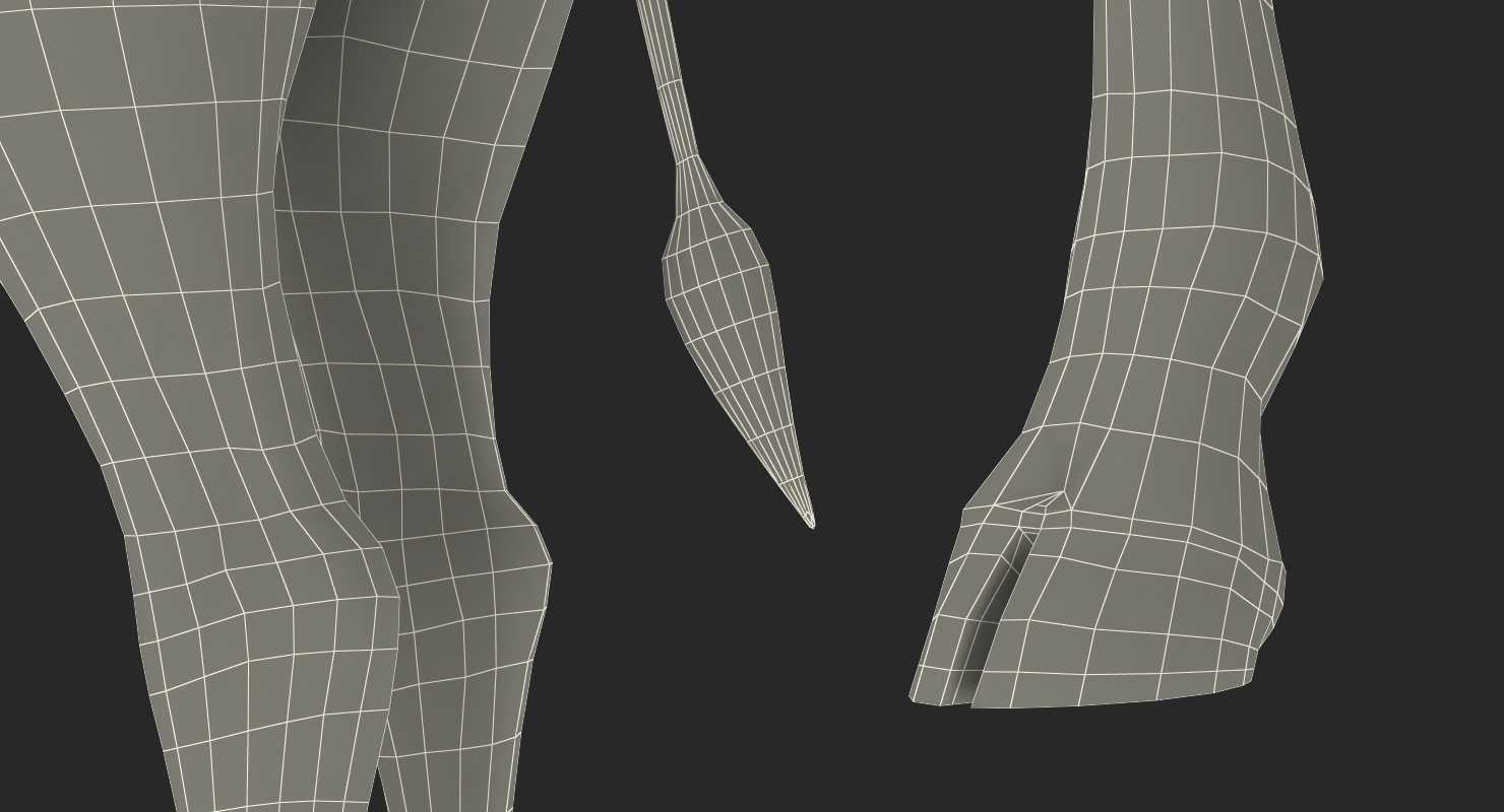 African Giraffe Standing Pose 3D model