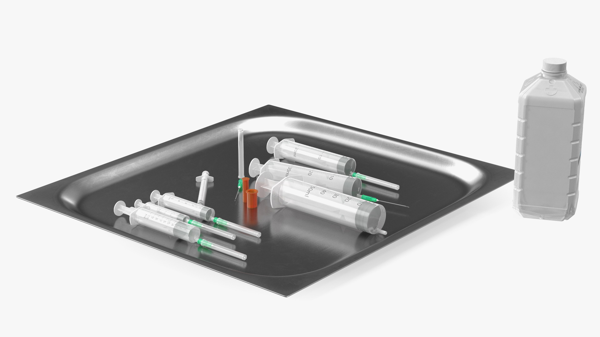 3D First Aid Antiseptic and Disposable Syringe model