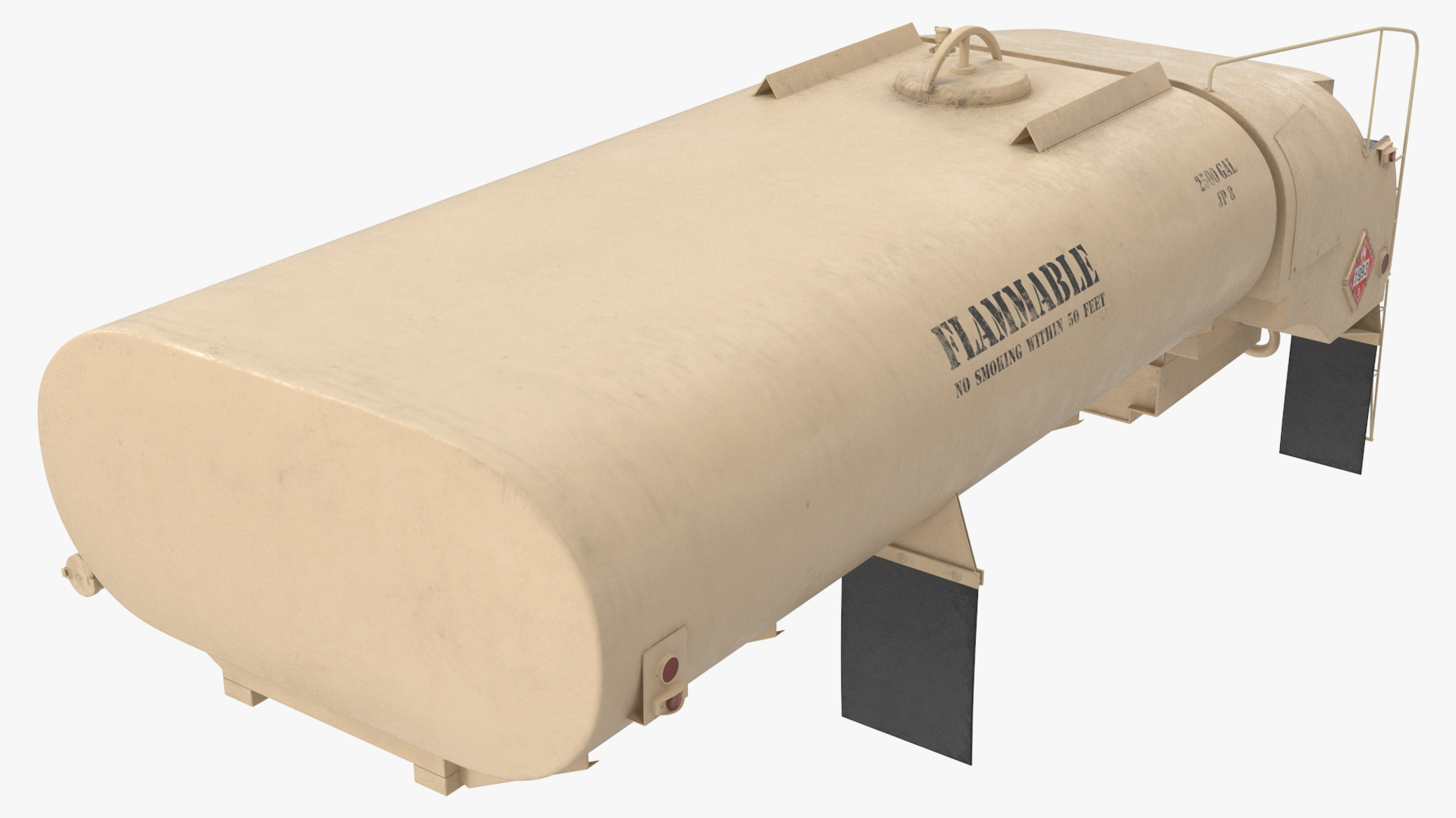 Military Fuel Tank Trailer with Ladder Simplified - view 3