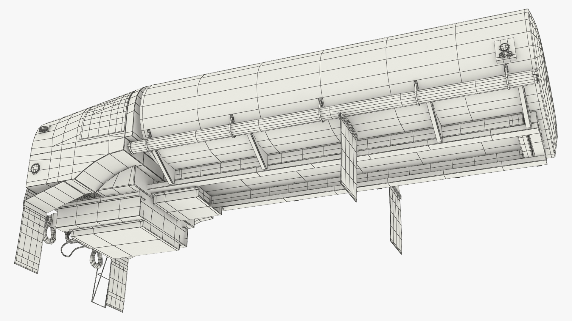Military Fuel Tank Trailer with Ladder Simplified - view 7