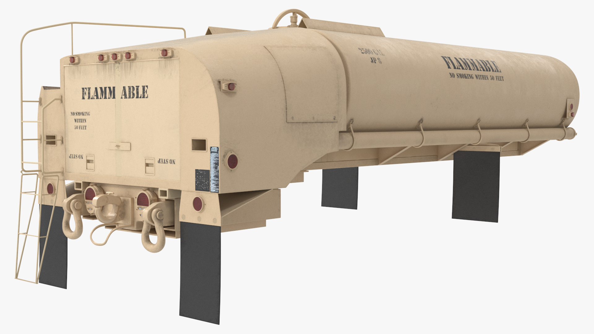 Military Fuel Tank Trailer with Ladder Simplified - view 4